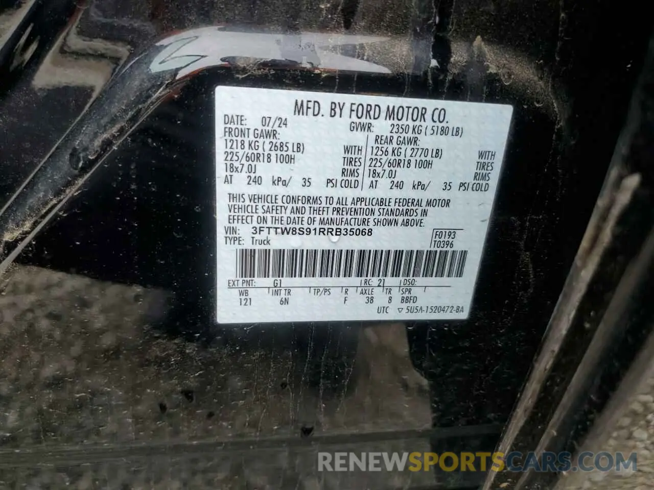 13 Photograph of a damaged car 3FTTW8S91RRB35068 FORD MAVERICK L 2024