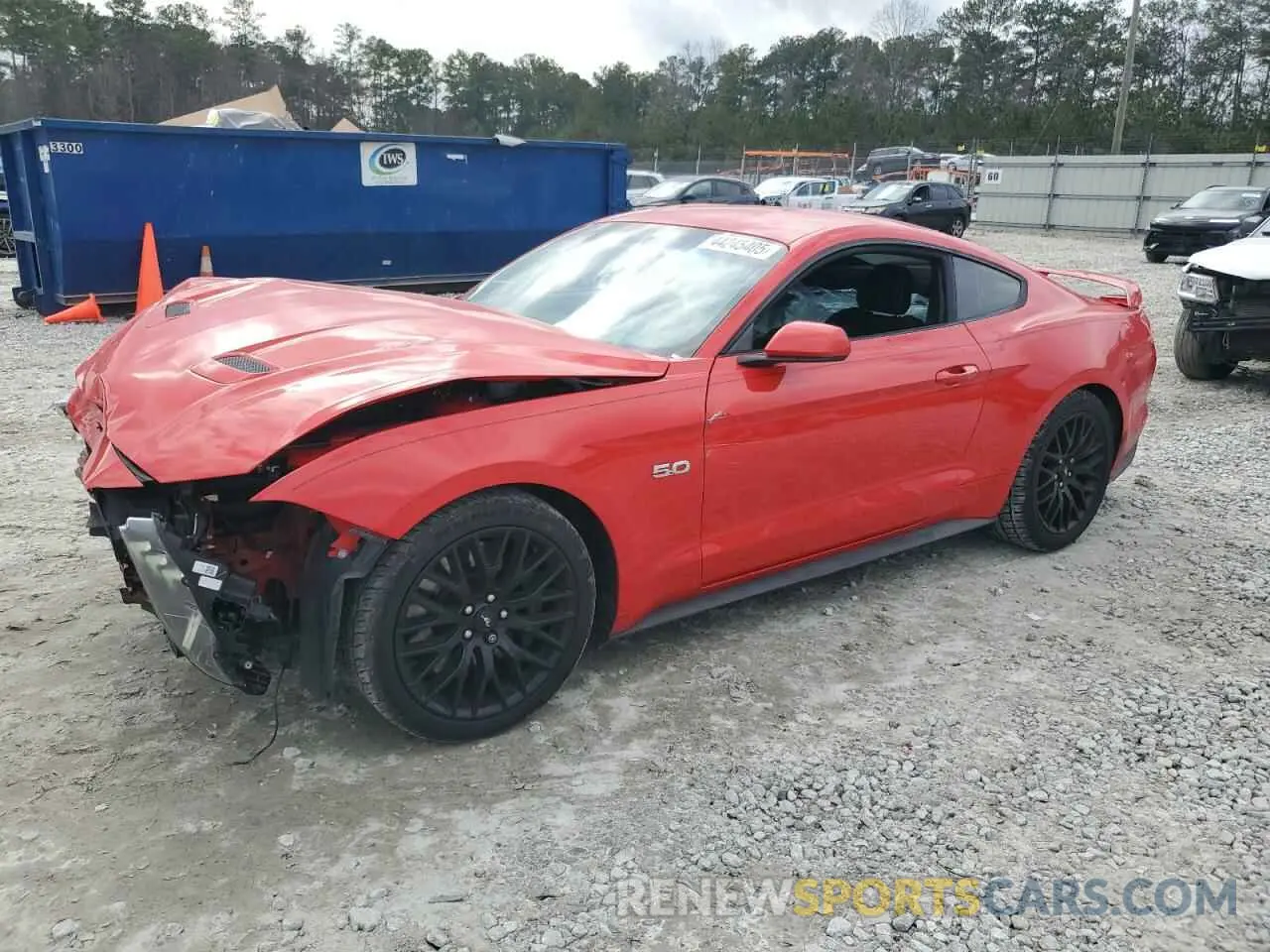 1 Photograph of a damaged car 1FA6P8CF7K5196244 FORD MUSTANG 2019