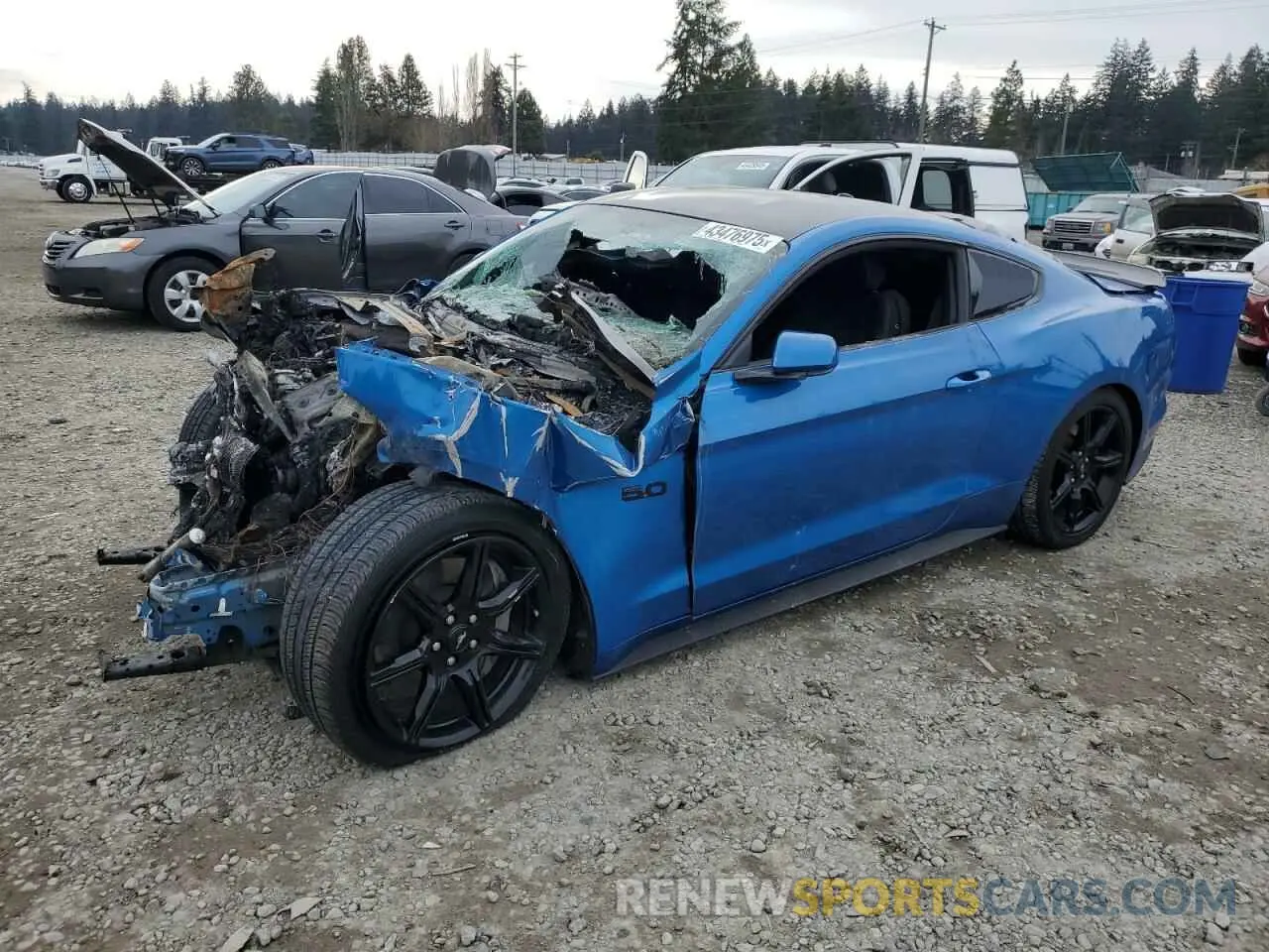 1 Photograph of a damaged car 1FA6P8CF8K5203637 FORD MUSTANG 2019