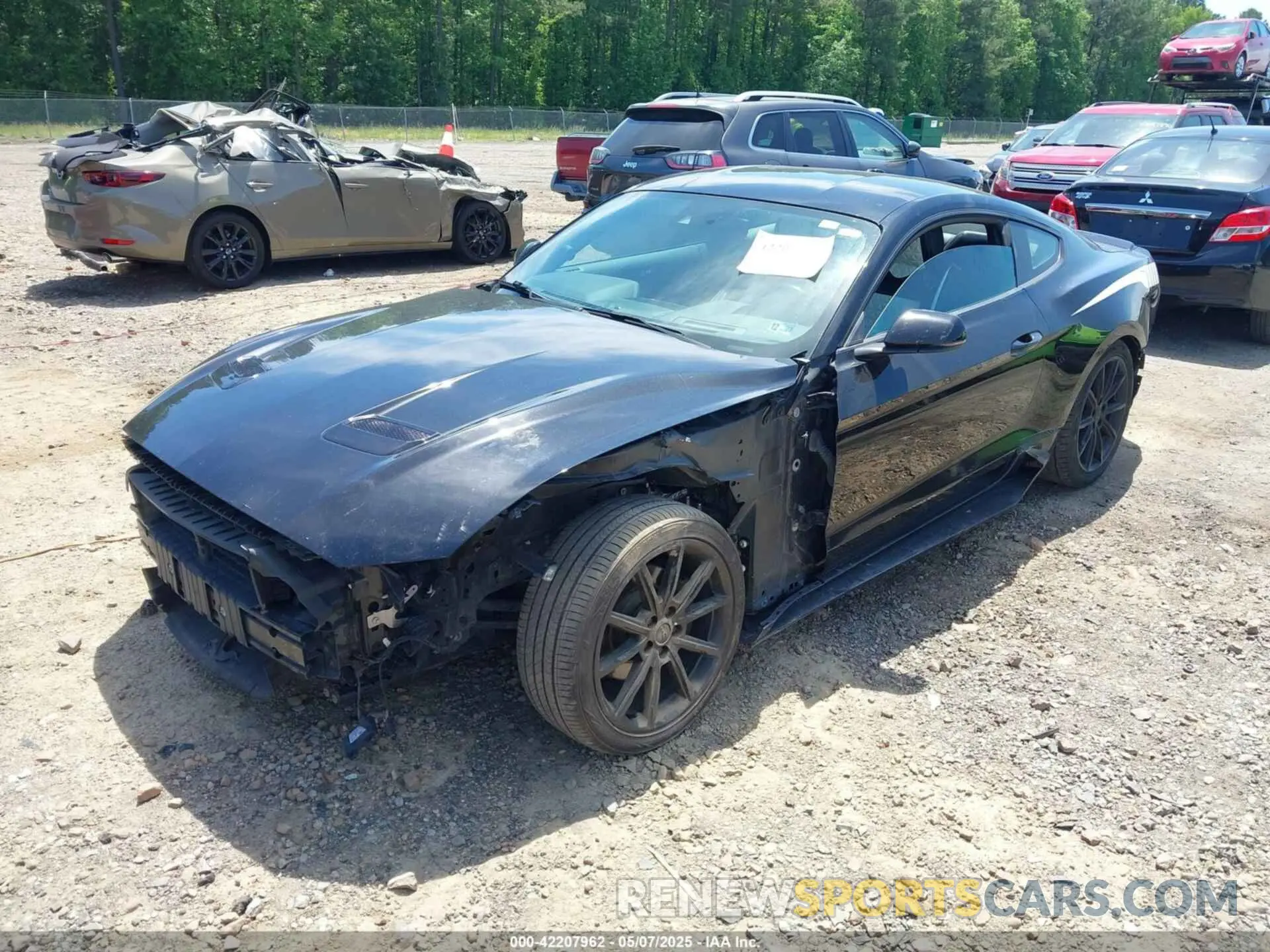 2 Photograph of a damaged car 1FA6P8TH4K5159573 FORD MUSTANG 2019