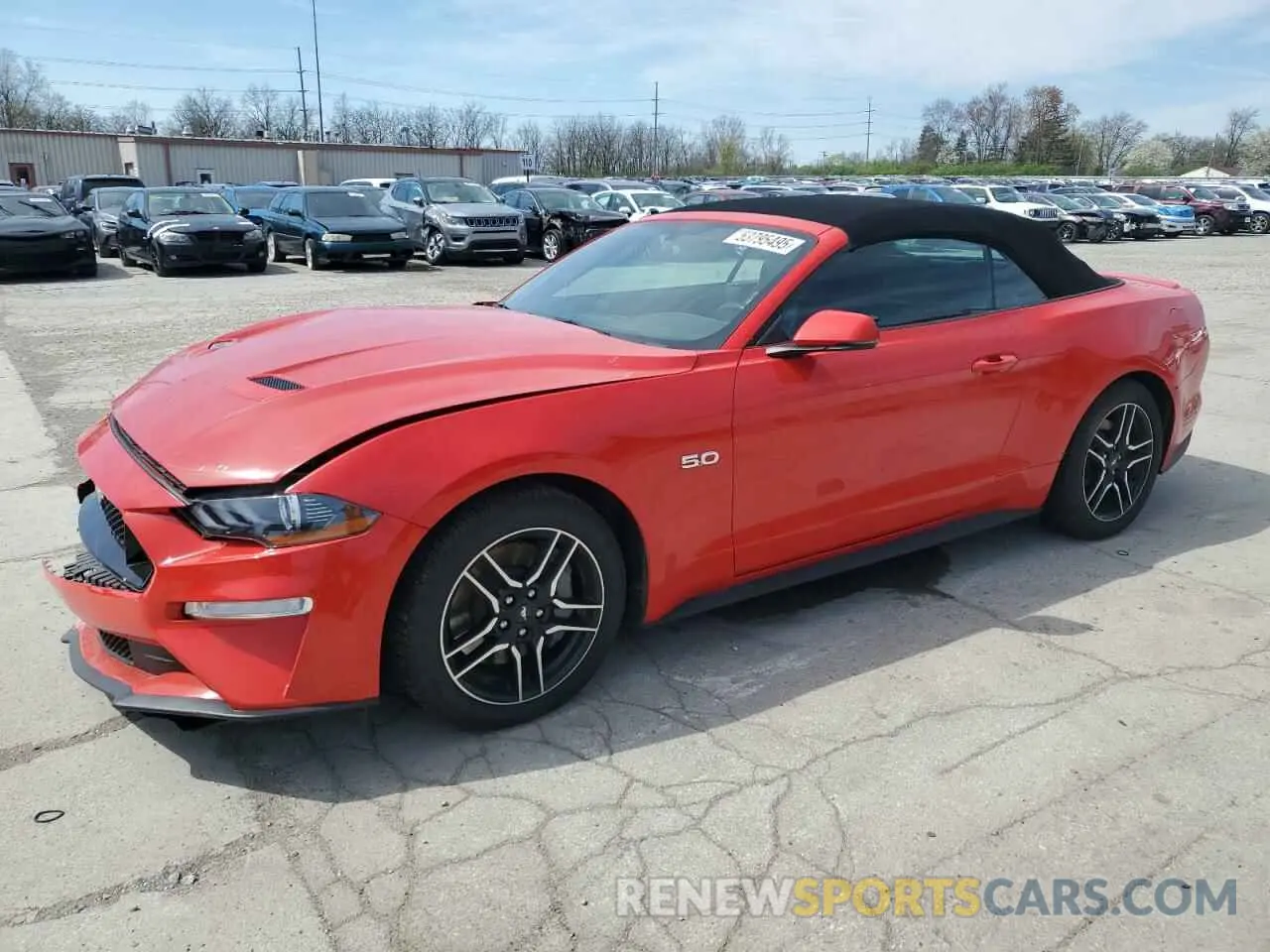 1 Photograph of a damaged car 1FATP8FF7K5171956 FORD MUSTANG 2019
