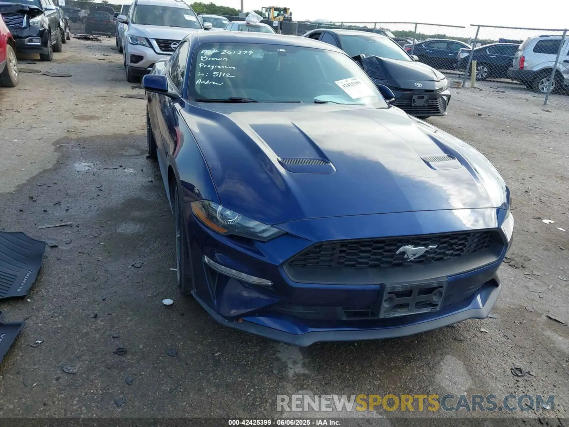 1 Photograph of a damaged car 1FA6P8TH5L5175735 FORD MUSTANG 2020