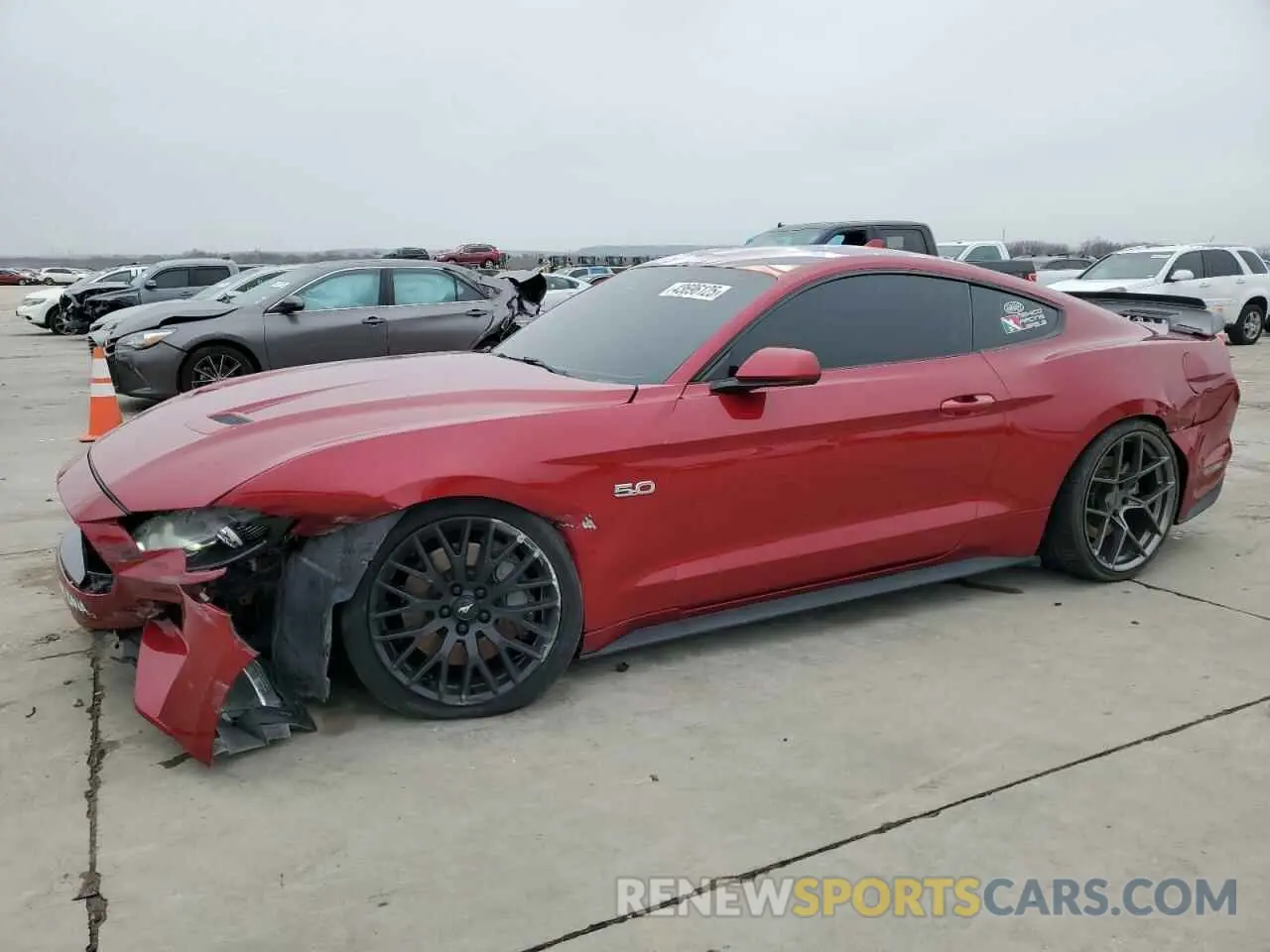 1 Photograph of a damaged car 1FA6P8CFXM5115675 FORD MUSTANG 2021