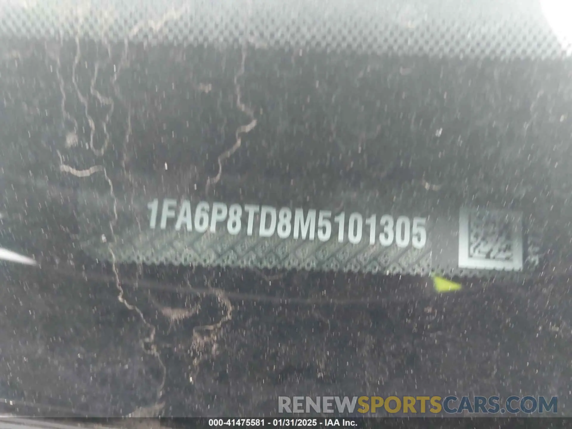 9 Photograph of a damaged car 1FA6P8TD8M5101305 FORD MUSTANG 2021