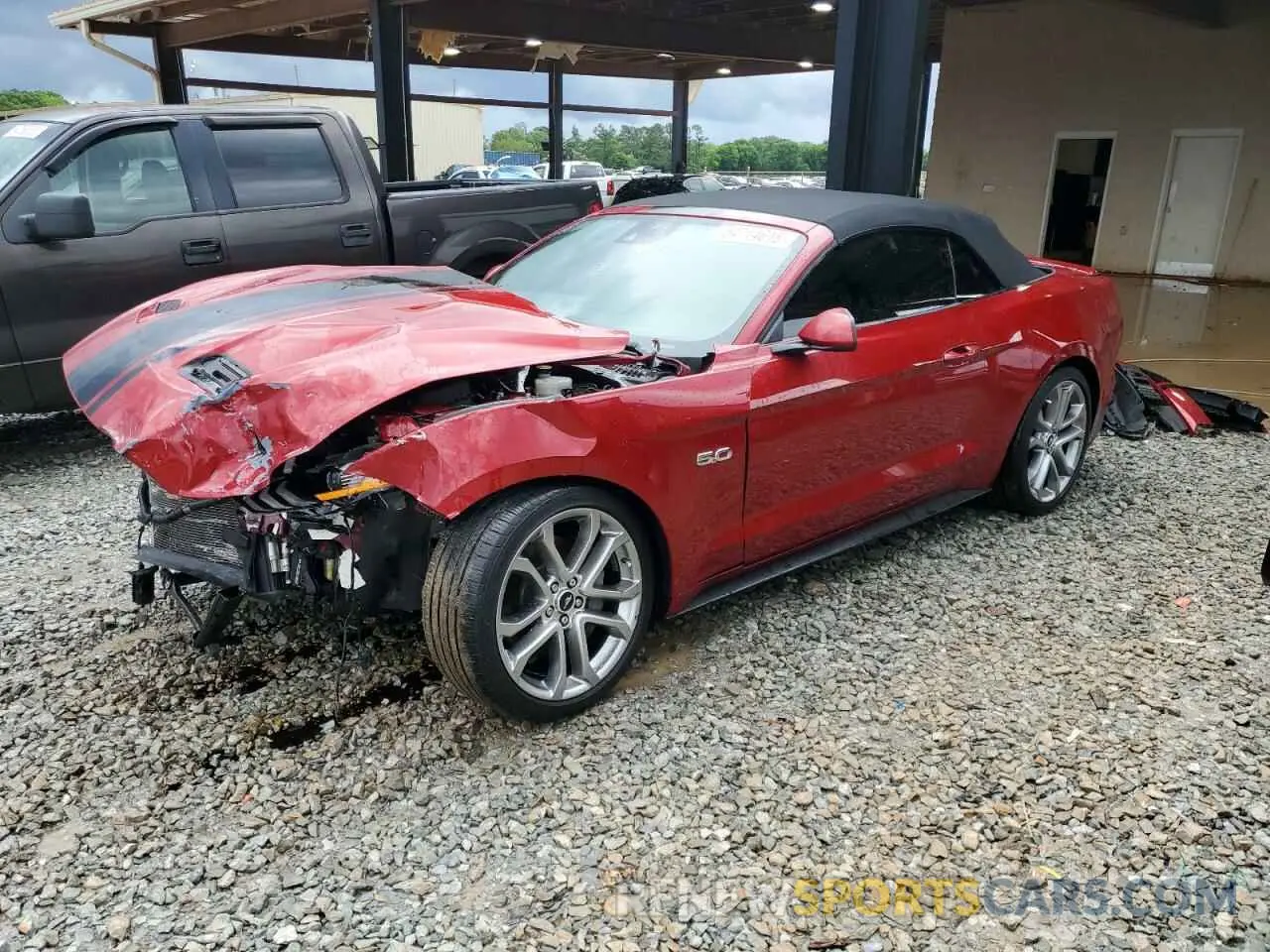 1 Photograph of a damaged car 1FATP8FF7M5156828 FORD MUSTANG 2021