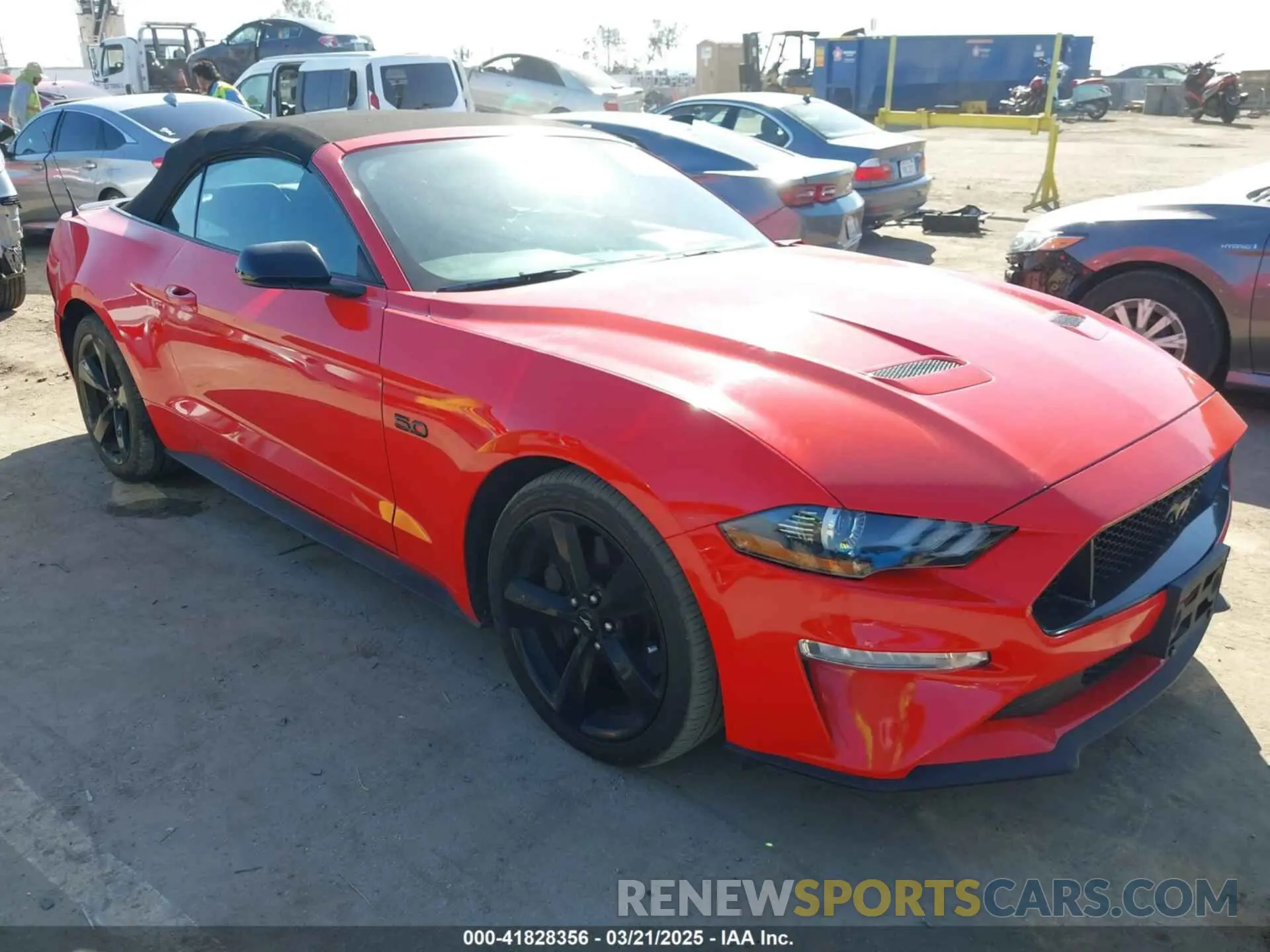 1 Photograph of a damaged car 1FATP8FFXM5115562 FORD MUSTANG 2021
