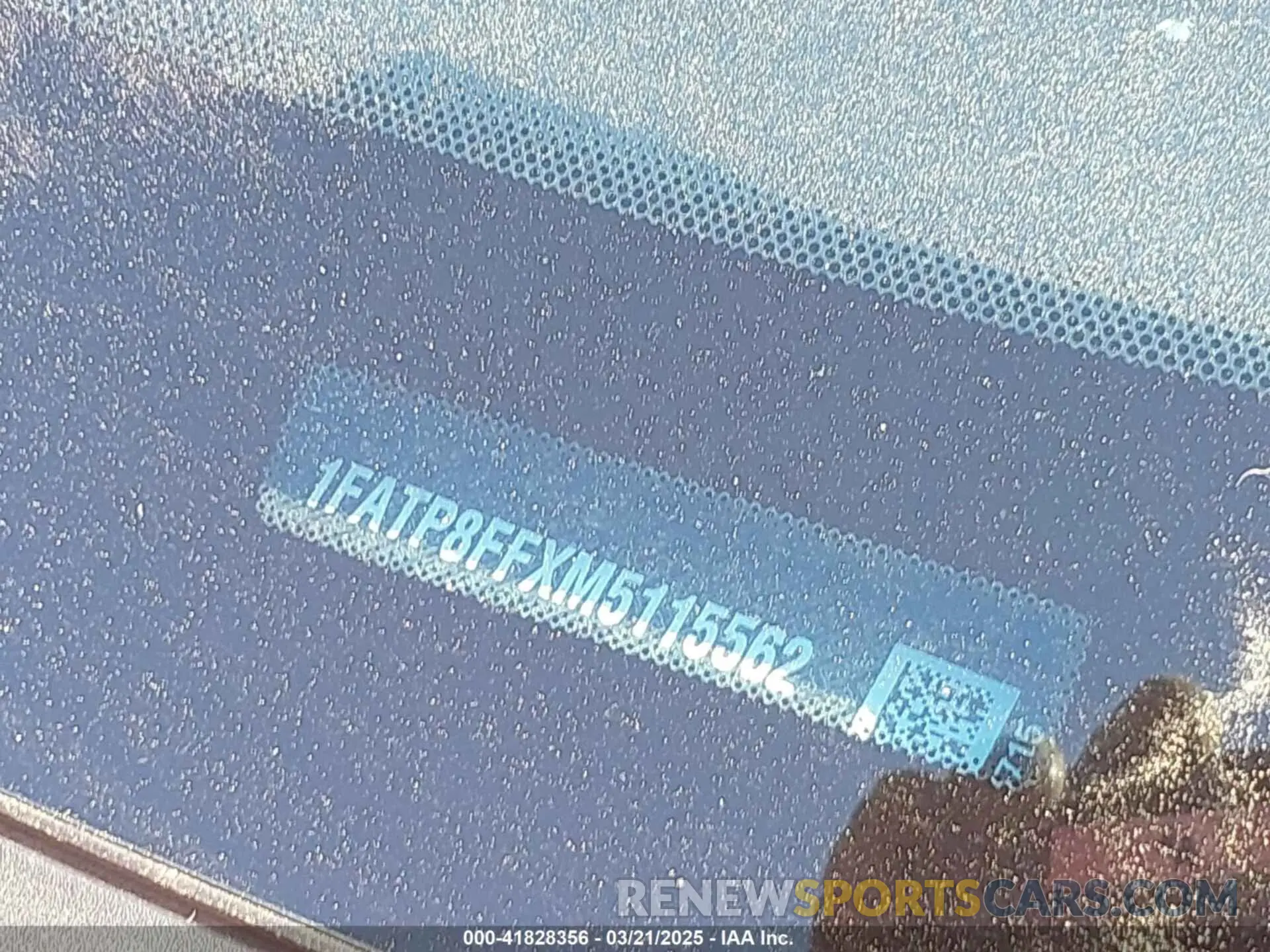 9 Photograph of a damaged car 1FATP8FFXM5115562 FORD MUSTANG 2021
