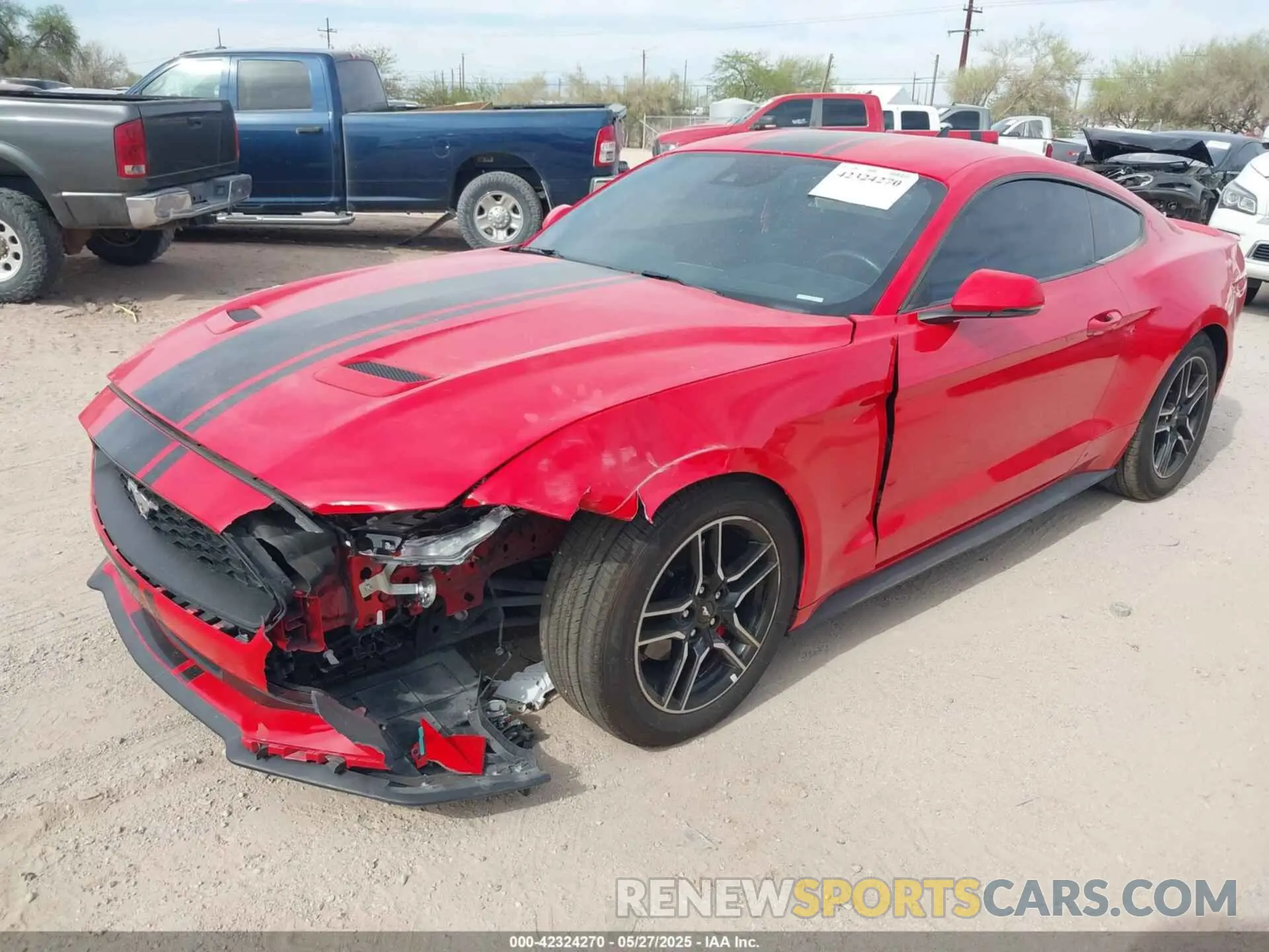 2 Photograph of a damaged car 1FA6P8TH4N5130658 FORD MUSTANG 2022