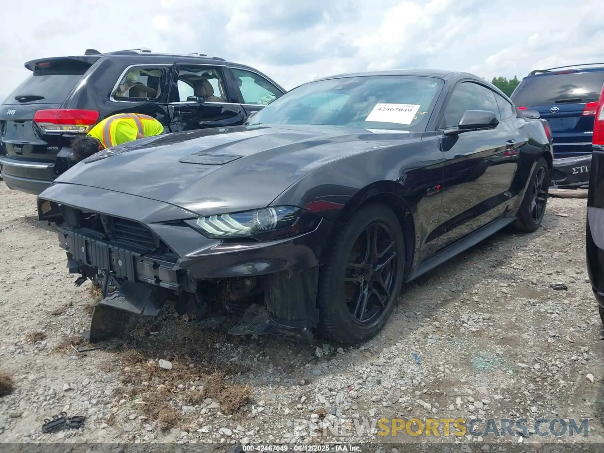 2 Photograph of a damaged car 1FA6P8TH9N5141414 FORD MUSTANG 2022