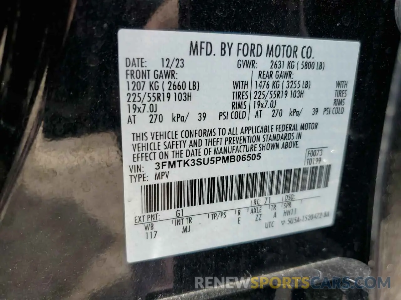 14 Photograph of a damaged car 3FMTK3SU5PMB06505 FORD MUSTANG 2023