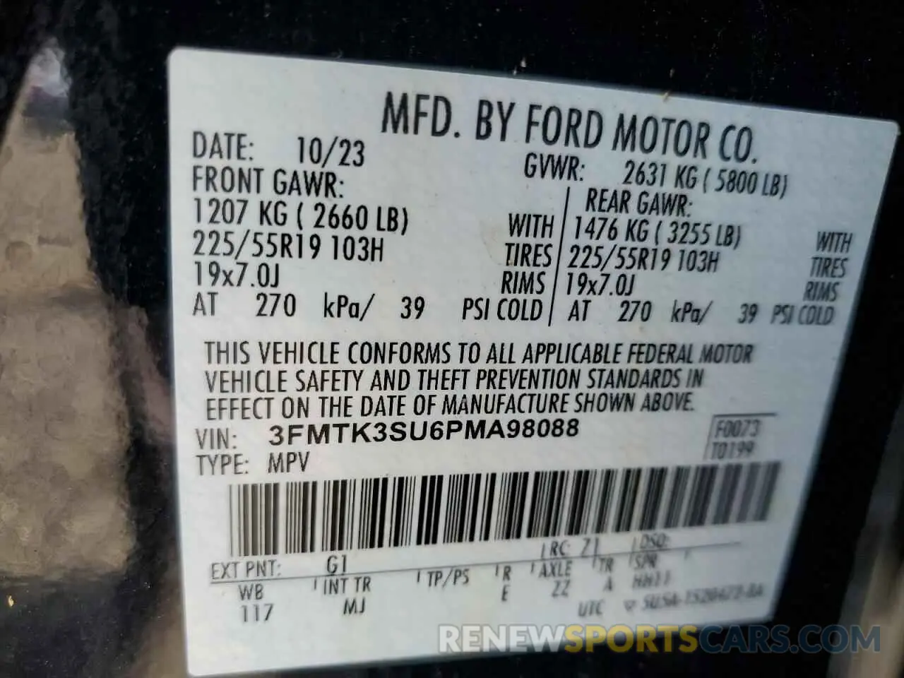 14 Photograph of a damaged car 3FMTK3SU6PMA98088 FORD MUSTANG 2023