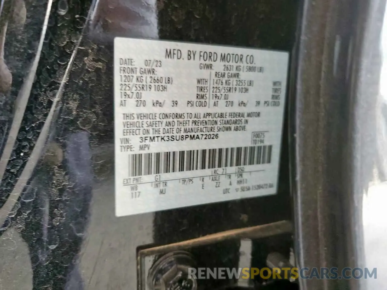 14 Photograph of a damaged car 3FMTK3SU8PMA72026 FORD MUSTANG 2023