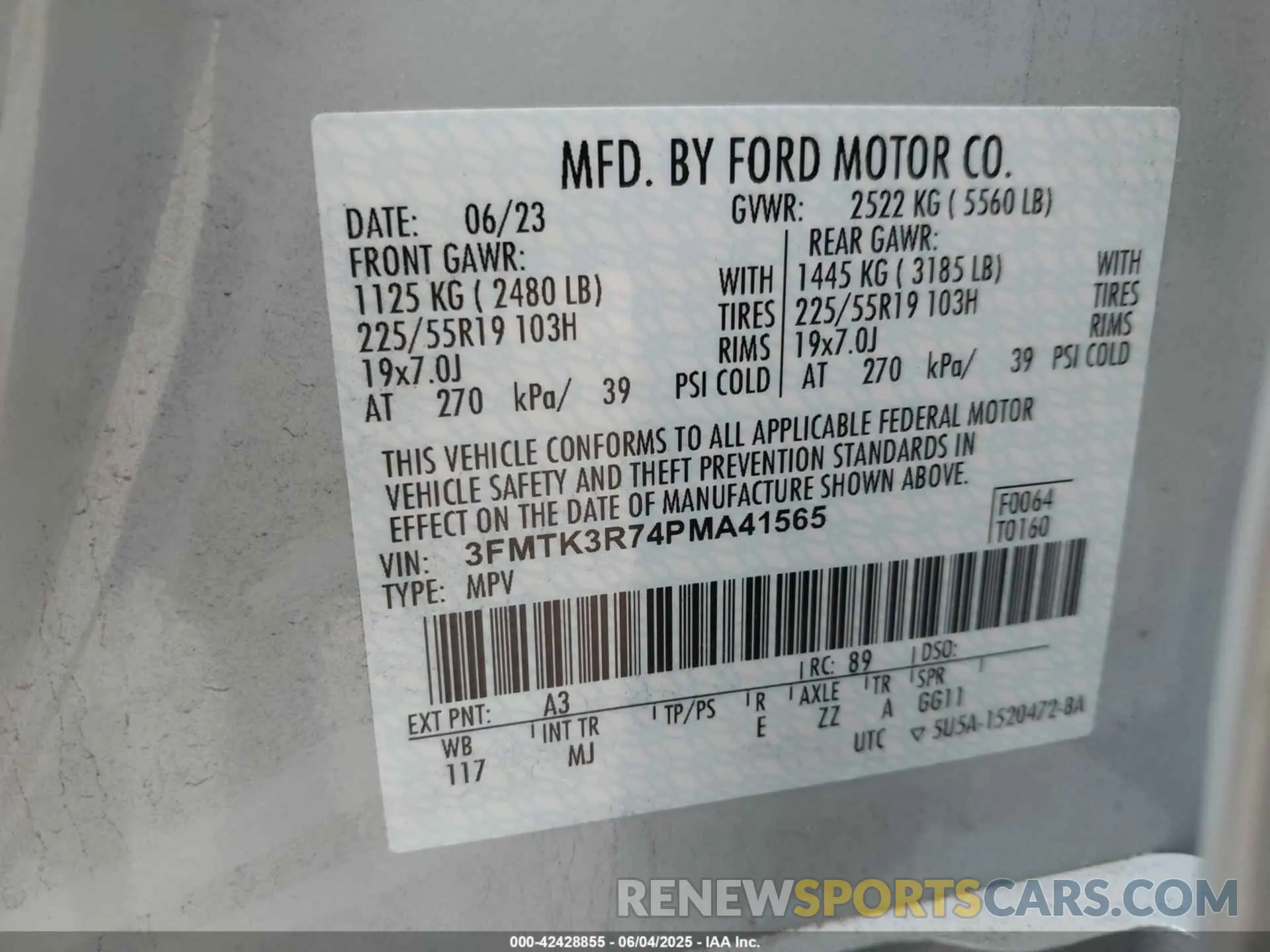 9 Photograph of a damaged car 3FMTK3R74PMA41565 FORD MUSTANG MACH-E 2023