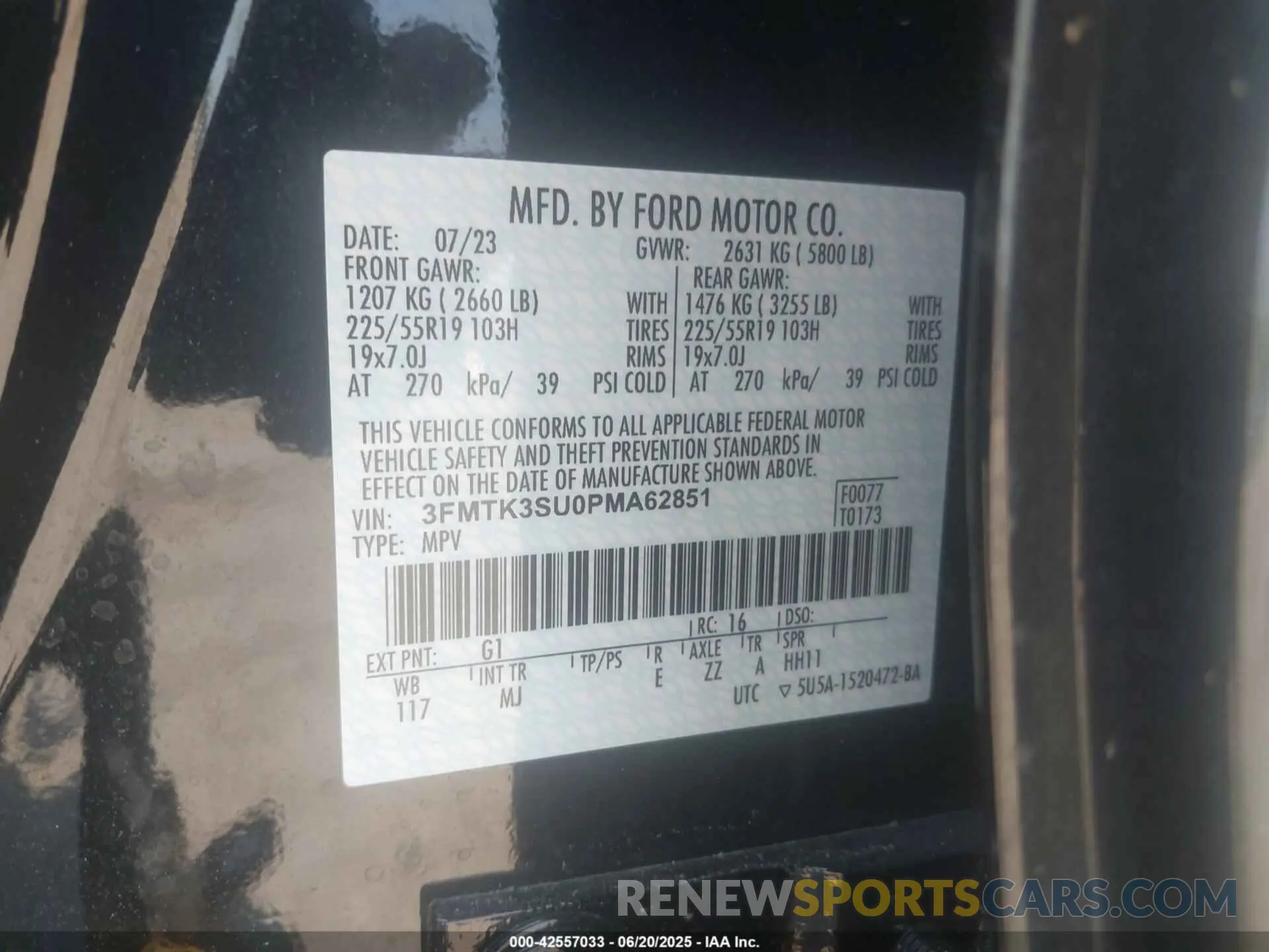 9 Photograph of a damaged car 3FMTK3SU0PMA62851 FORD MUSTANG MACH-E 2023