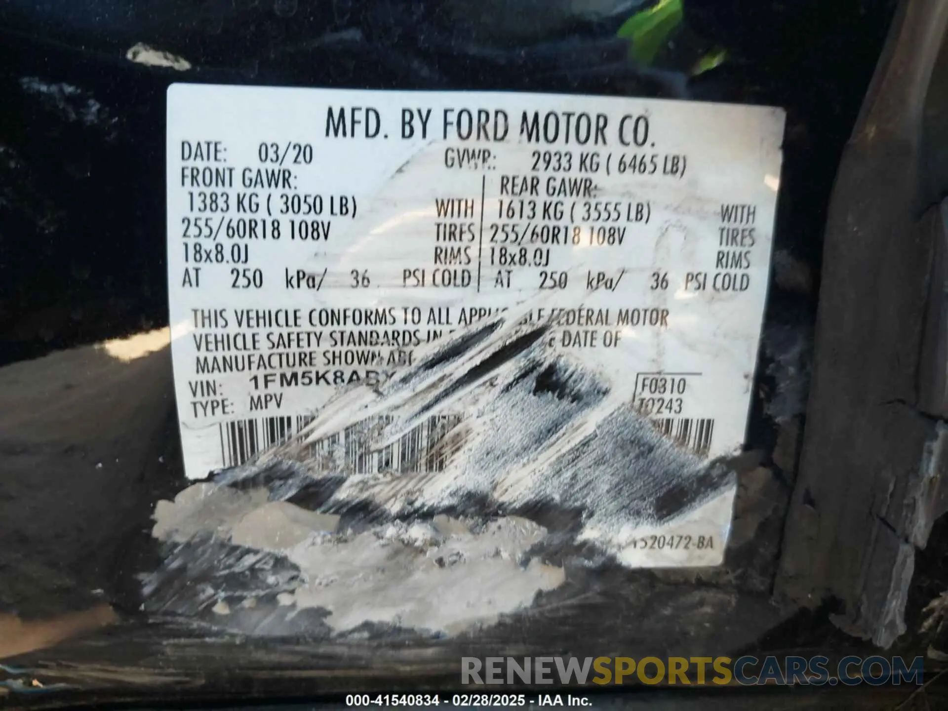 9 Photograph of a damaged car 1FM5K8ABXLGB84661 FORD POLICE INTERCEPTOR 2020