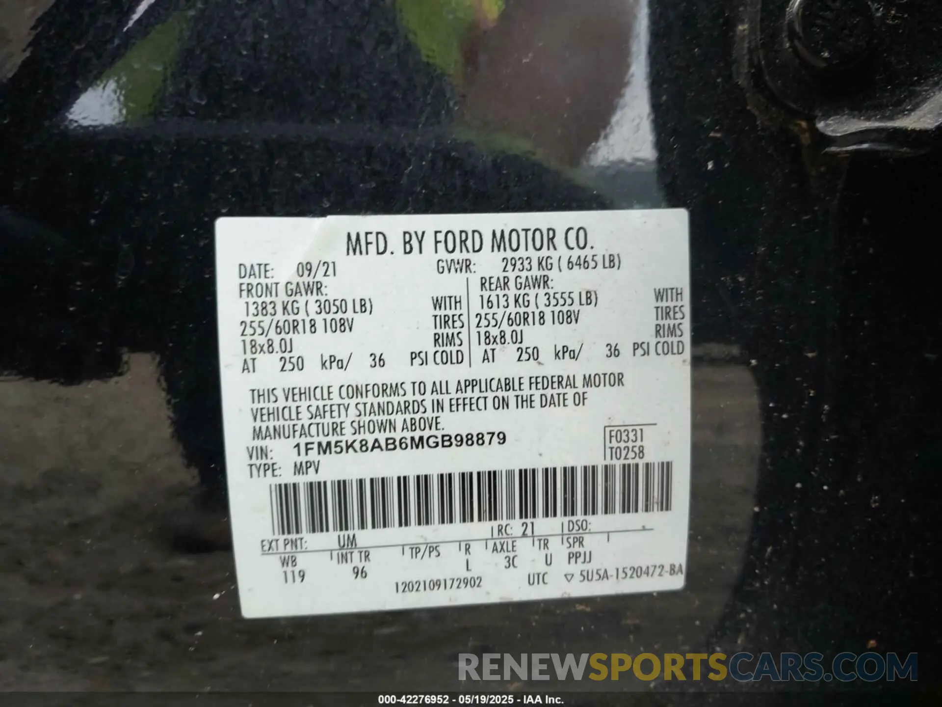 9 Photograph of a damaged car 1FM5K8AB6MGB98879 FORD POLICE INTERCEPTOR 2021