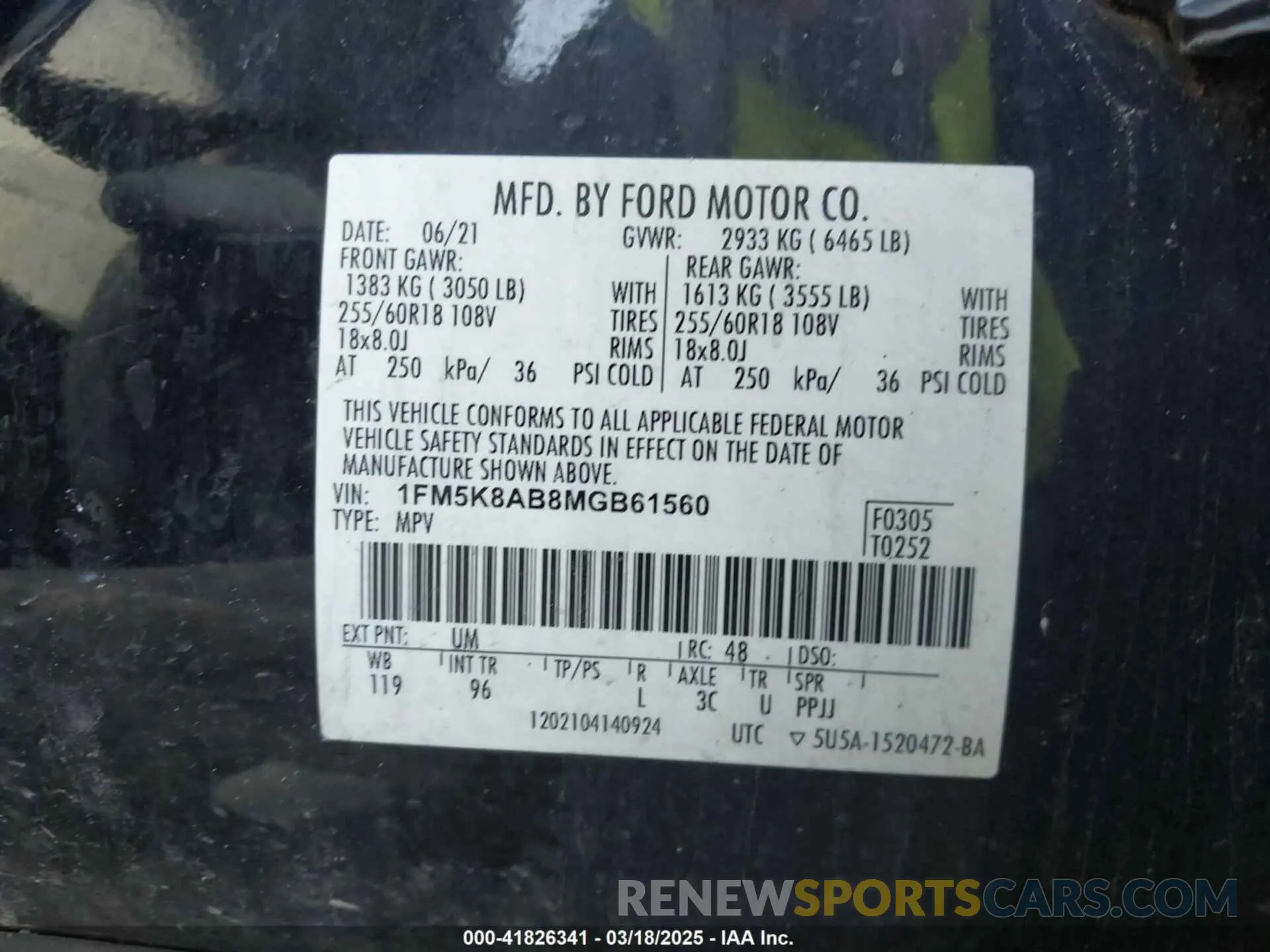 9 Photograph of a damaged car 1FM5K8AB8MGB61560 FORD POLICE INTERCEPTOR 2021