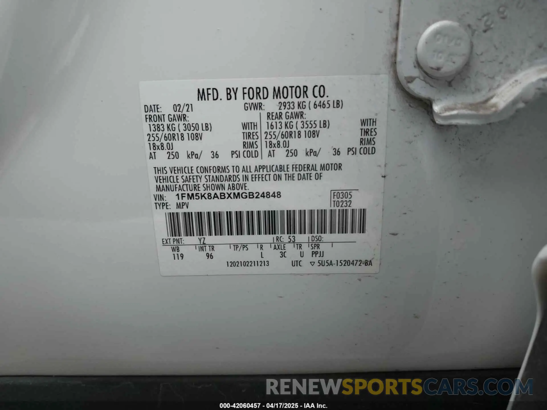 9 Photograph of a damaged car 1FM5K8ABXMGB24848 FORD POLICE INTERCEPTOR 2021