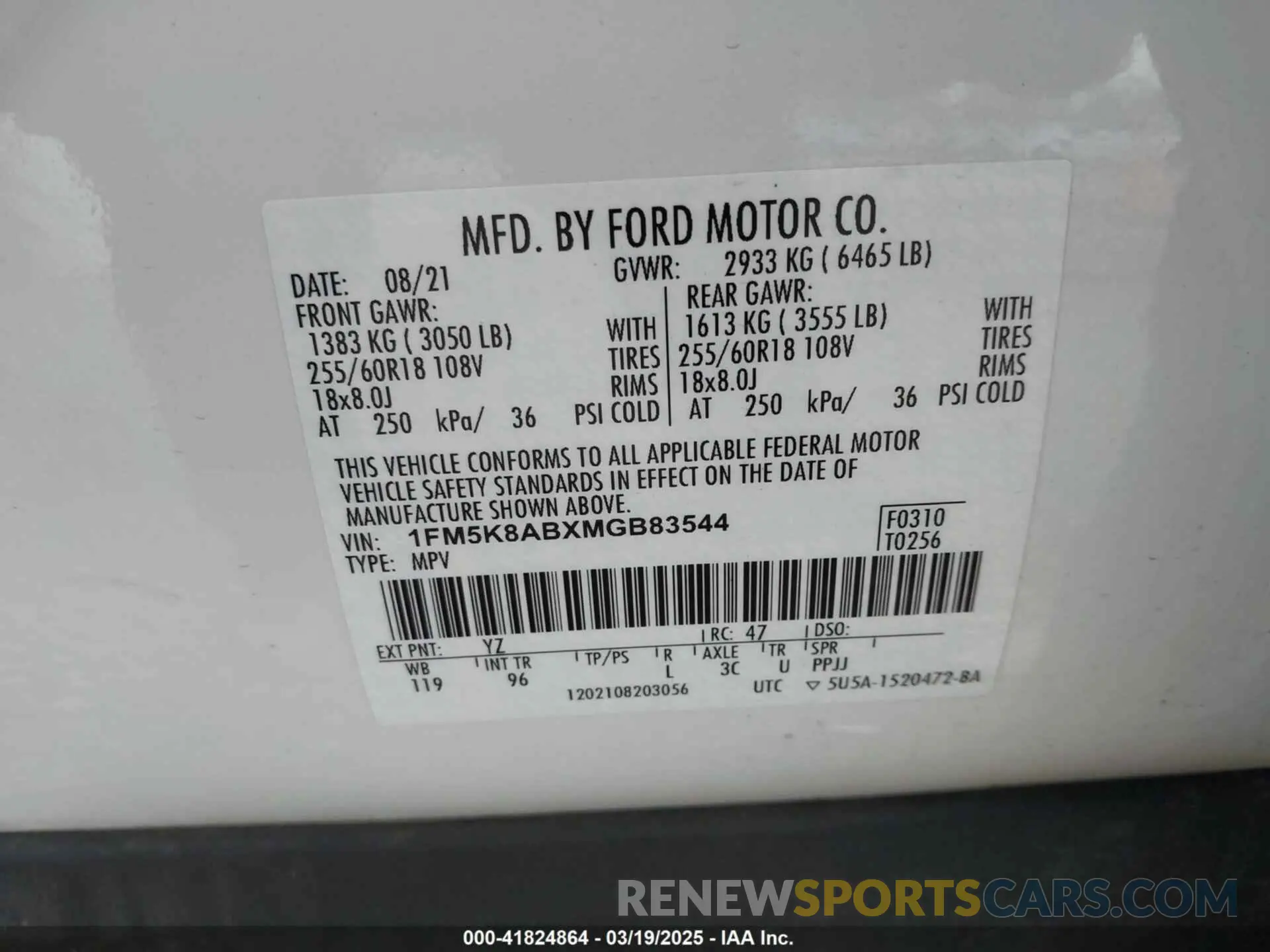 9 Photograph of a damaged car 1FM5K8ABXMGB83544 FORD POLICE INTERCEPTOR 2021