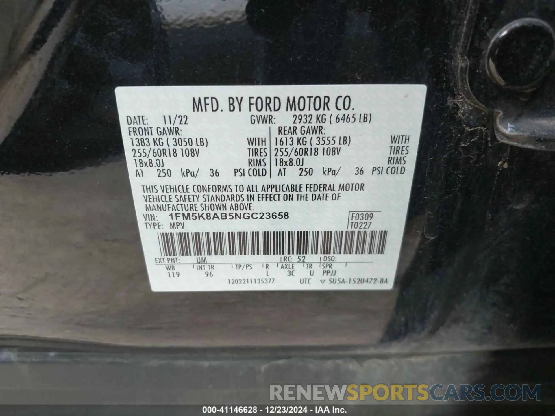 9 Photograph of a damaged car 1FM5K8AB5NGC23658 FORD POLICE INTERCEPTOR 2022