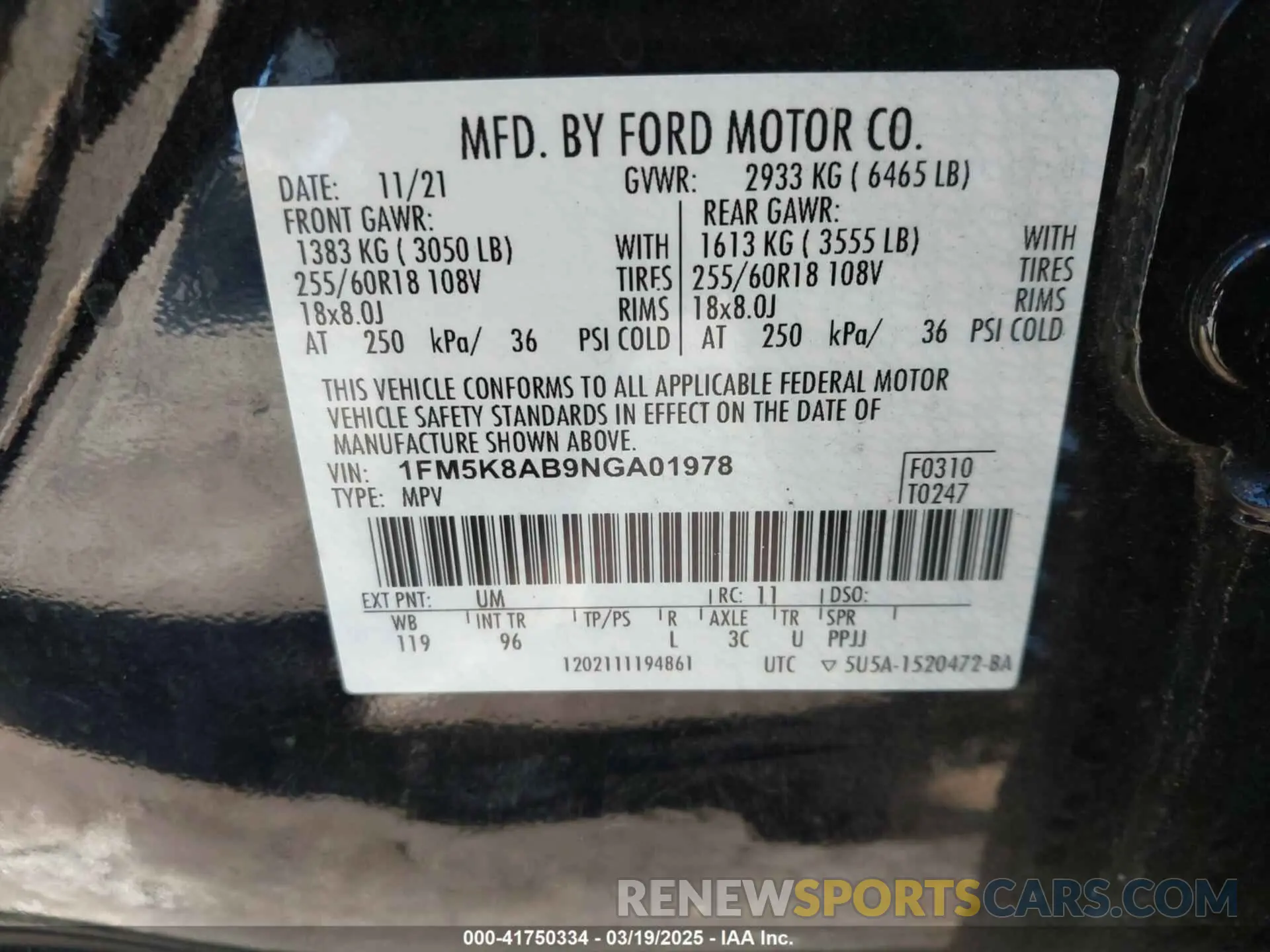 9 Photograph of a damaged car 1FM5K8AB9NGA01978 FORD POLICE INTERCEPTOR 2022