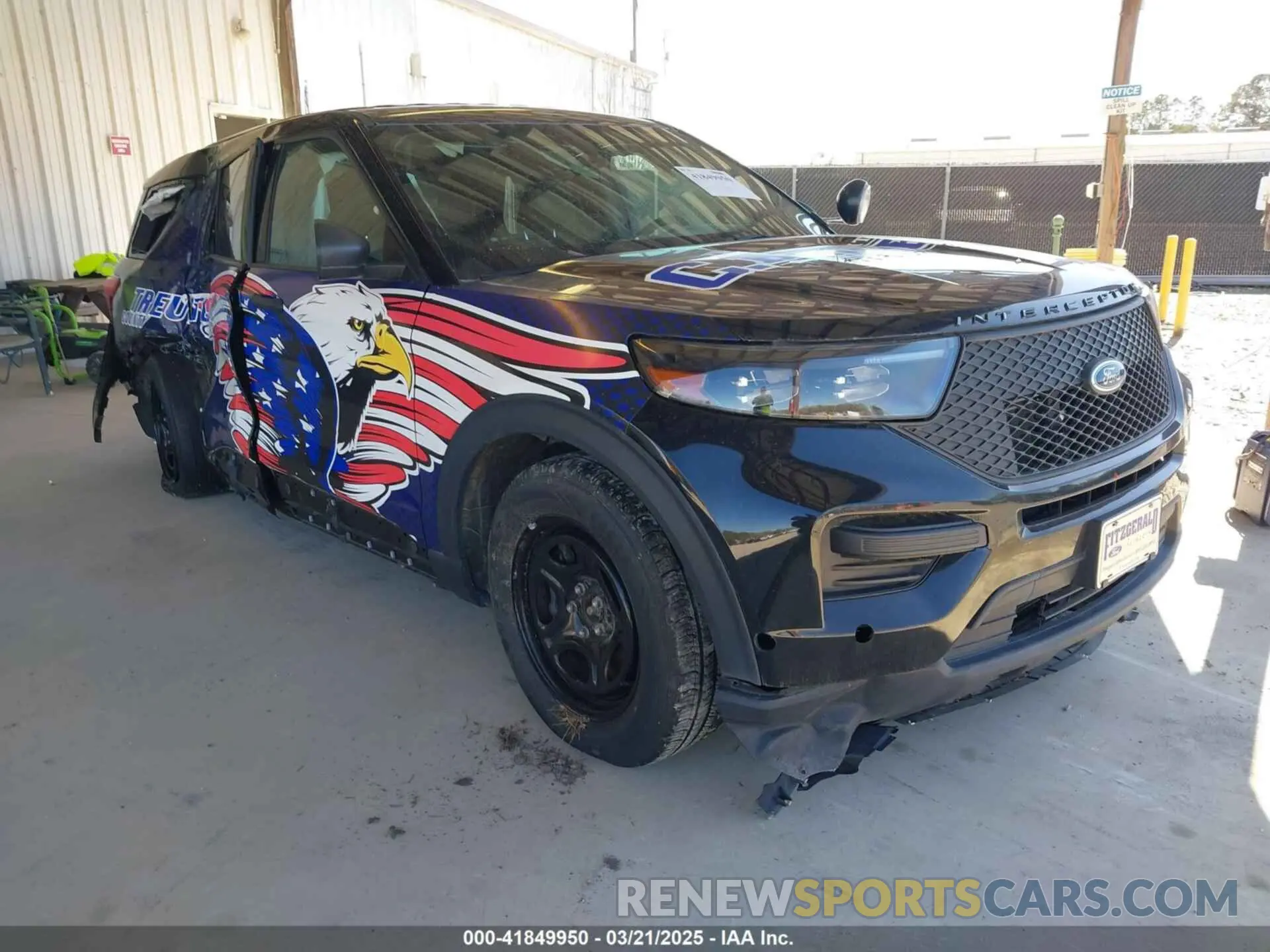 1 Photograph of a damaged car 1FM5K8AC1NGB17619 FORD POLICE INTERCEPTOR 2022