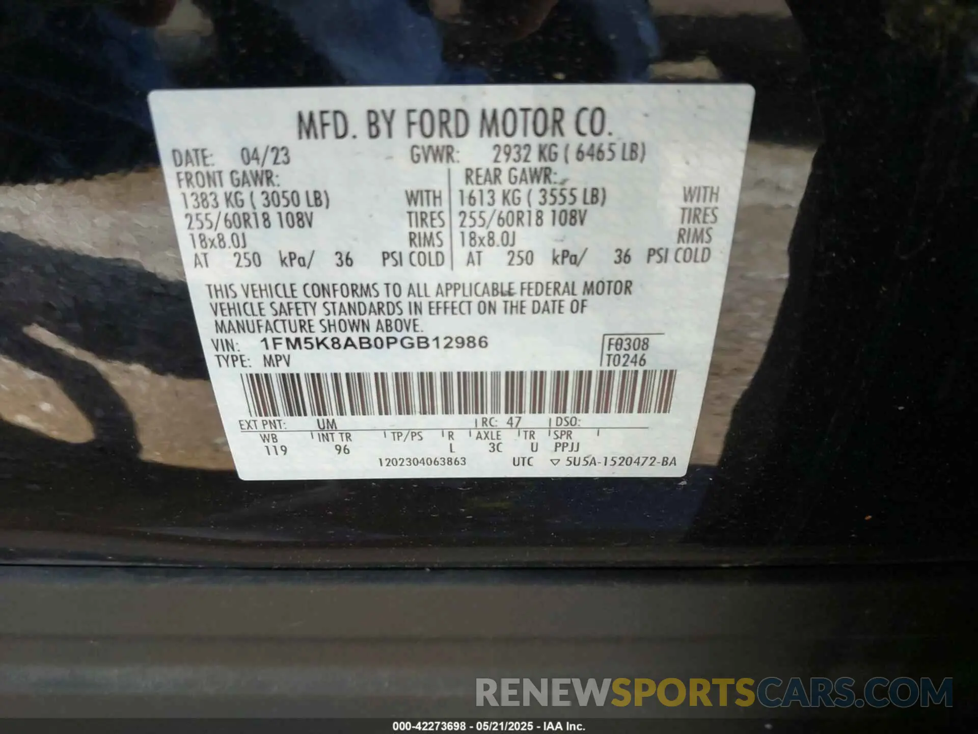 9 Photograph of a damaged car 1FM5K8AB0PGB12986 FORD POLICE INTERCEPTOR 2023
