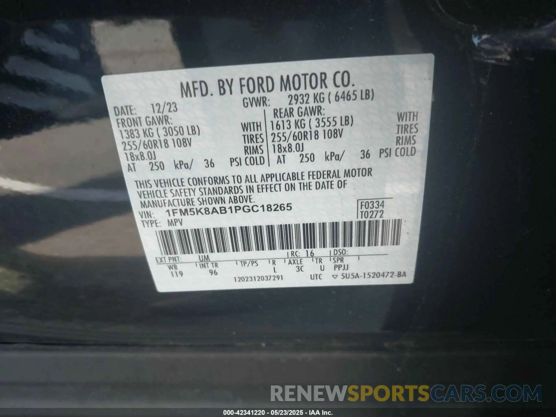 9 Photograph of a damaged car 1FM5K8AB1PGC18265 FORD POLICE INTERCEPTOR 2023