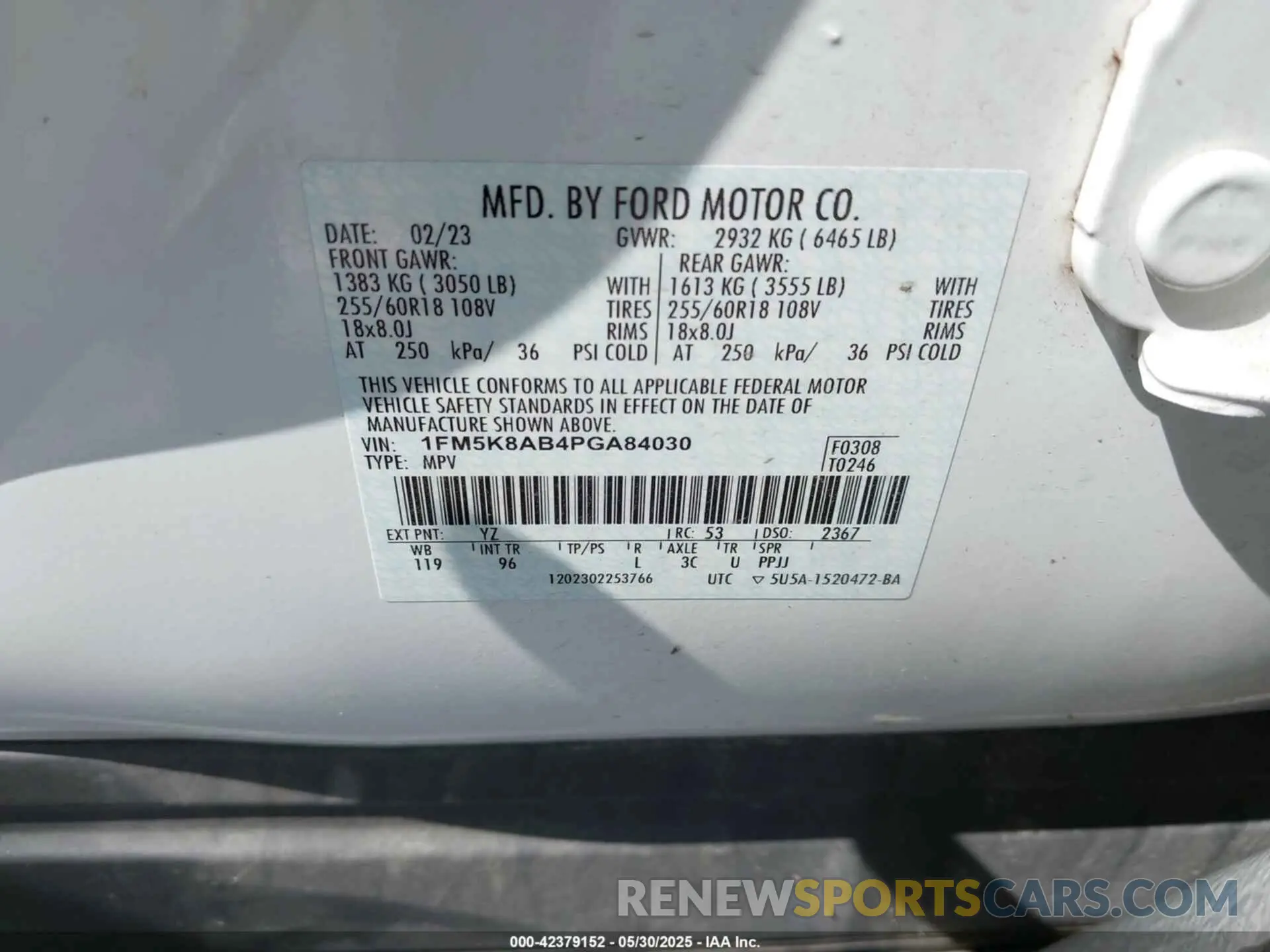 9 Photograph of a damaged car 1FM5K8AB4PGA84030 FORD POLICE INTERCEPTOR 2023