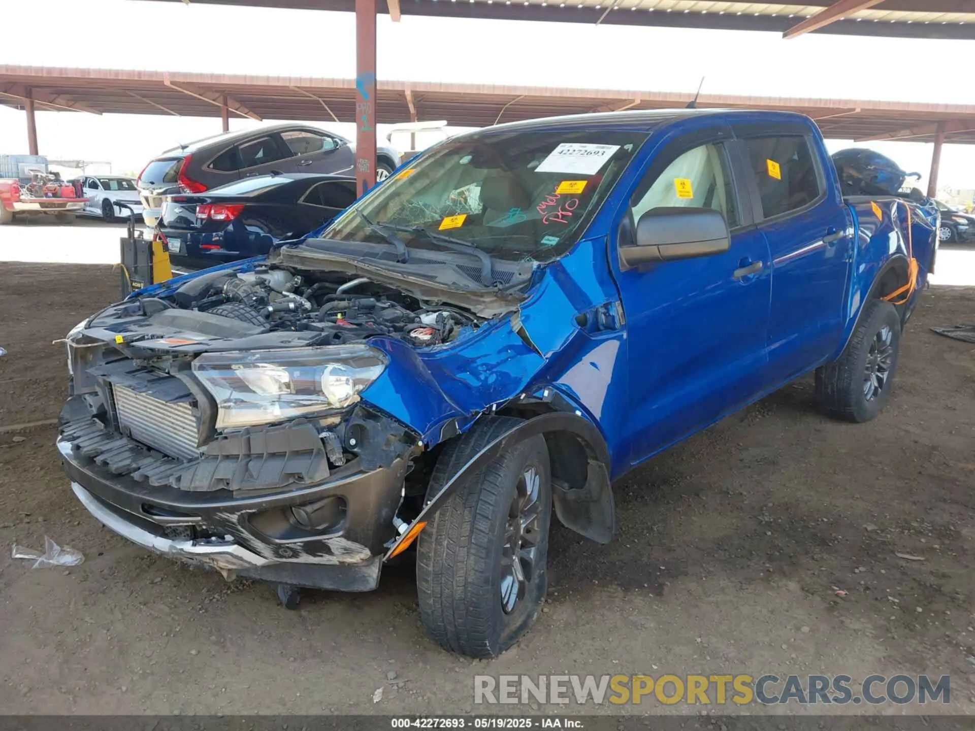2 Photograph of a damaged car 1FTER4EH8KLA50048 FORD RANGER 2019