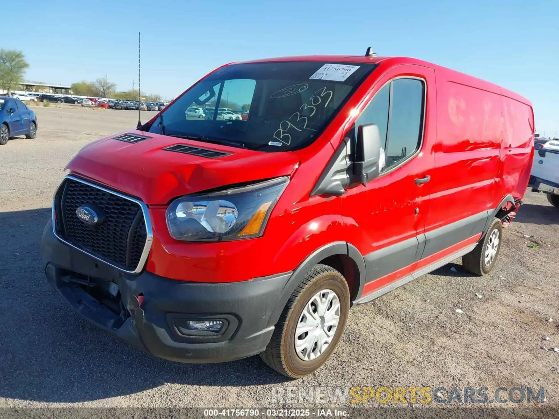 2 Photograph of a damaged car 1FTYE1Y80PKB93303 FORD TRANSIT-150 2023