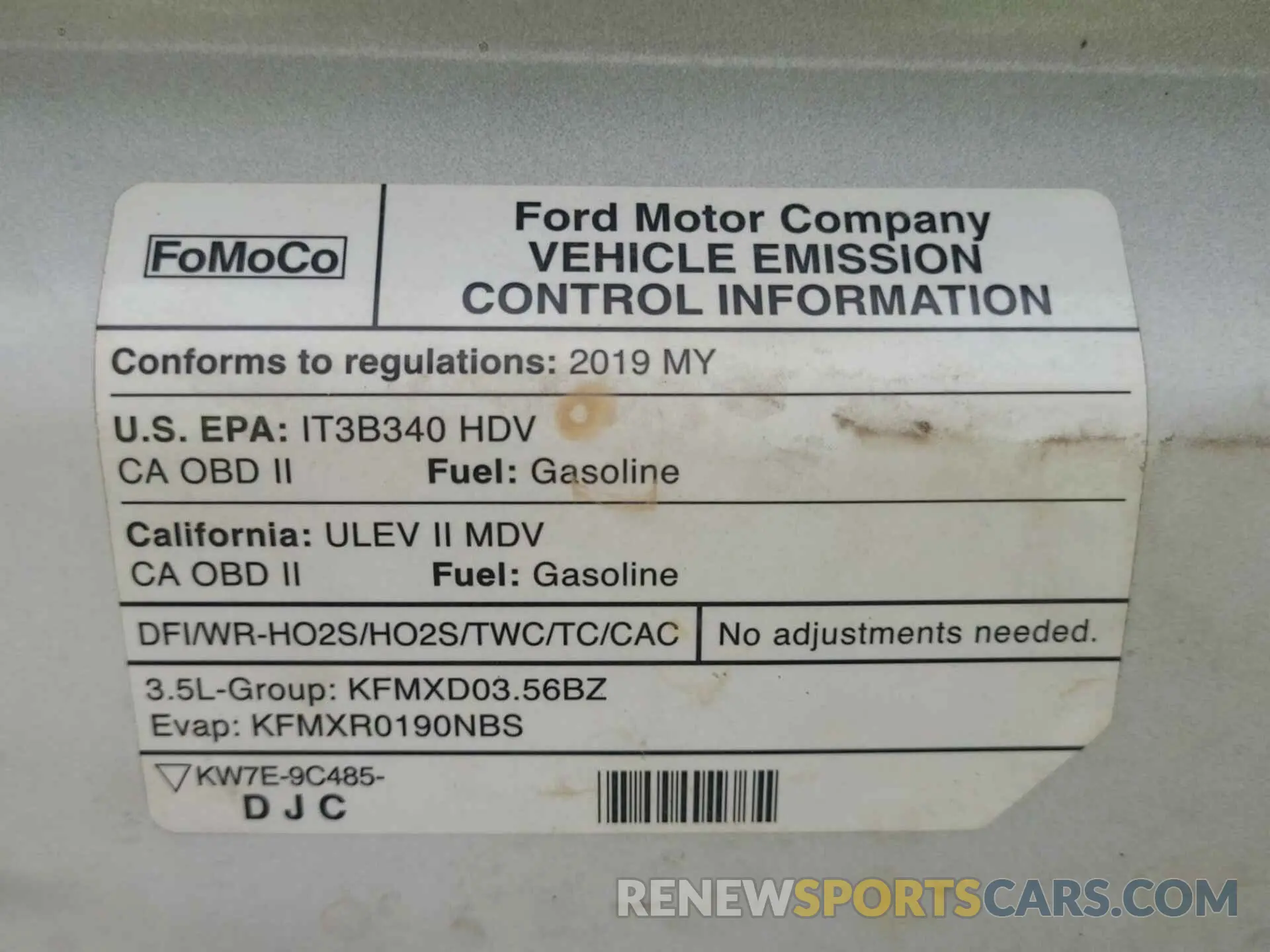 3 Photograph of a damaged car 1FTYR1YG1KKB48262 FORD TRANSIT 2019