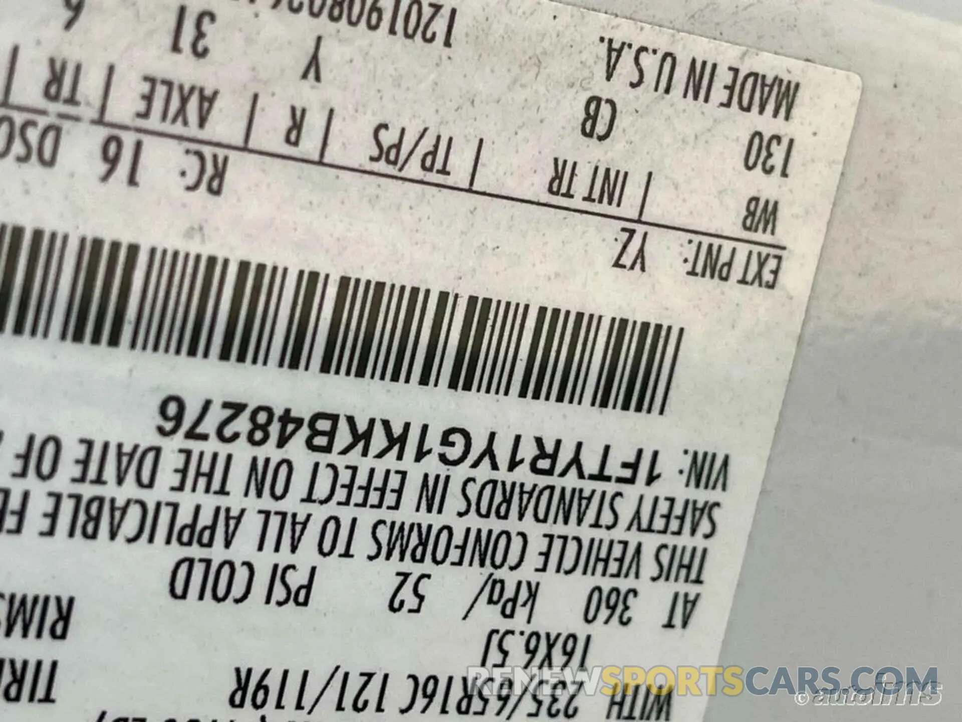 6 Photograph of a damaged car 1FTYR1YG1KKB48276 FORD TRANSIT 2019
