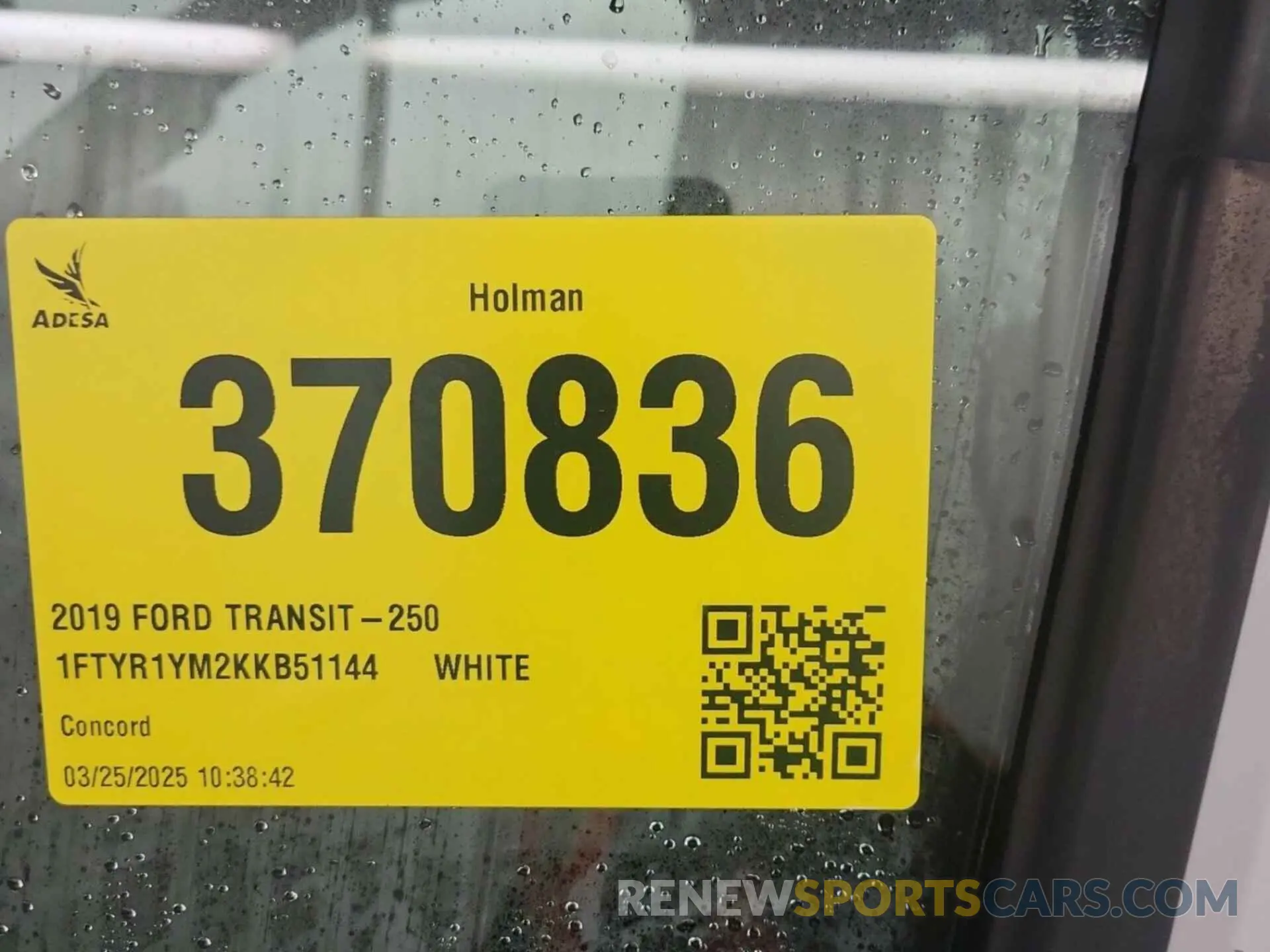 55 Photograph of a damaged car 1FTYR1YM2KKB51144 FORD TRANSIT 2019