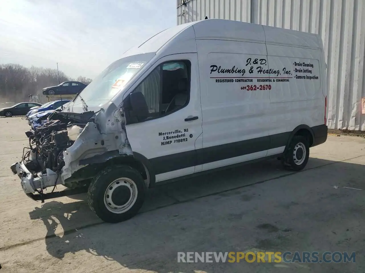 1 Photograph of a damaged car 1FTBR1X84MKA46392 FORD TRANSIT 2021
