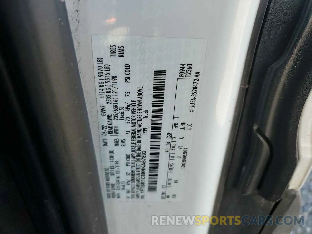 13 Photograph of a damaged car 1FTBR1C89NKA67892 FORD TRANSIT 2022