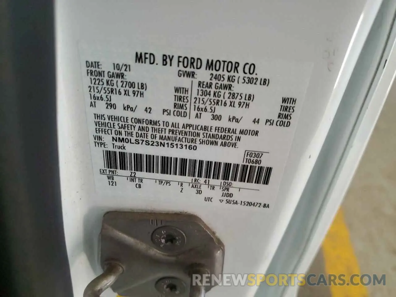 13 Photograph of a damaged car NM0LS7S23N1513160 FORD TRANSIT 2022
