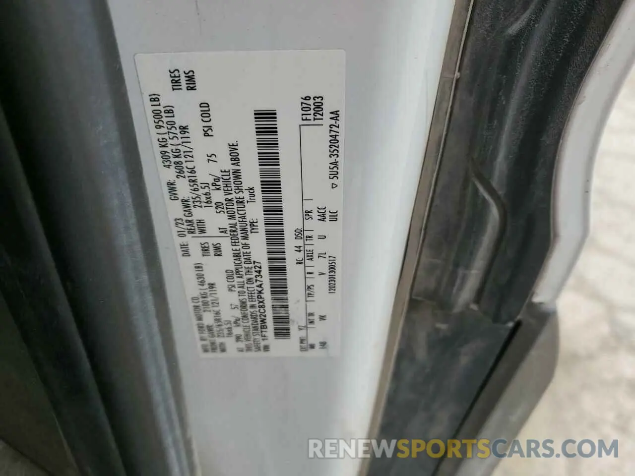12 Photograph of a damaged car 1FTBW2C8XPKA73427 FORD TRANSIT 2023