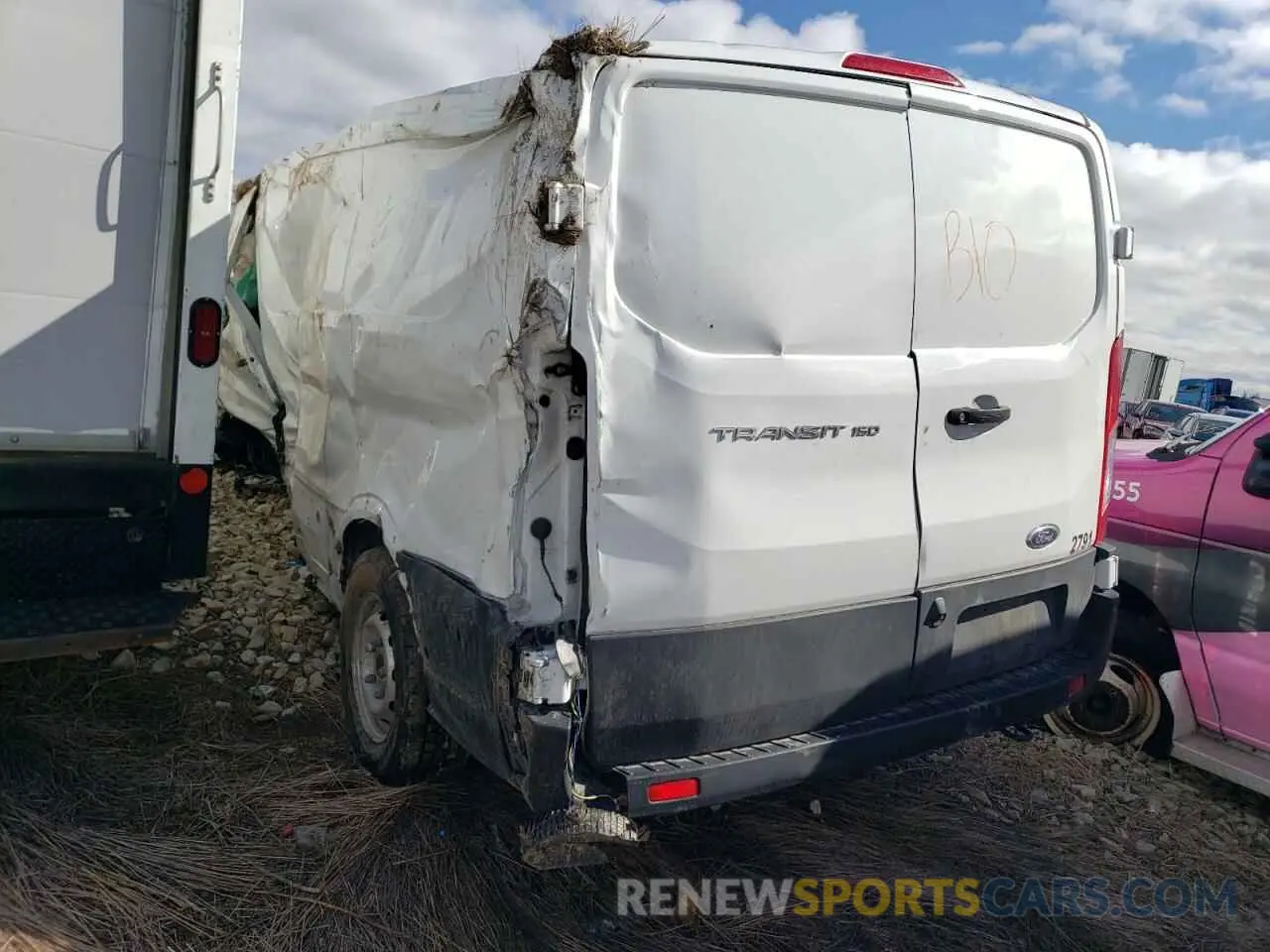 2 Photograph of a damaged car 1FTYE1Y80PKA95744 FORD TRANSIT 2023