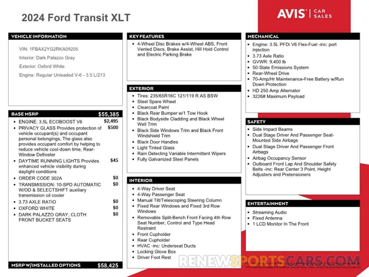 13 Photograph of a damaged car 1FBAX2YG2RKA09205 FORD TRANSIT 2024