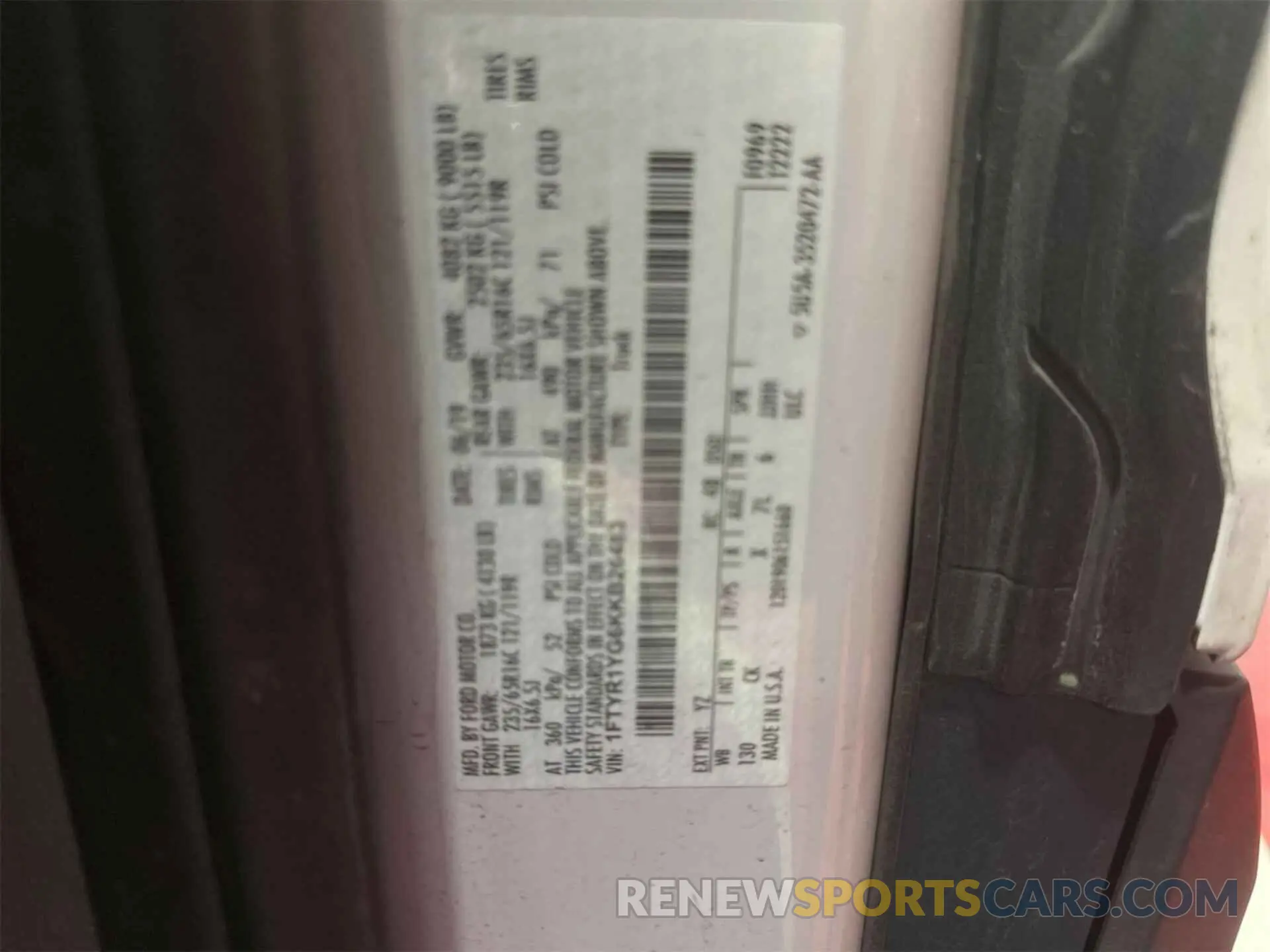 1 Photograph of a damaged car 1FTYR1YG6KKB26483 FORD TRANSIT-250 2019