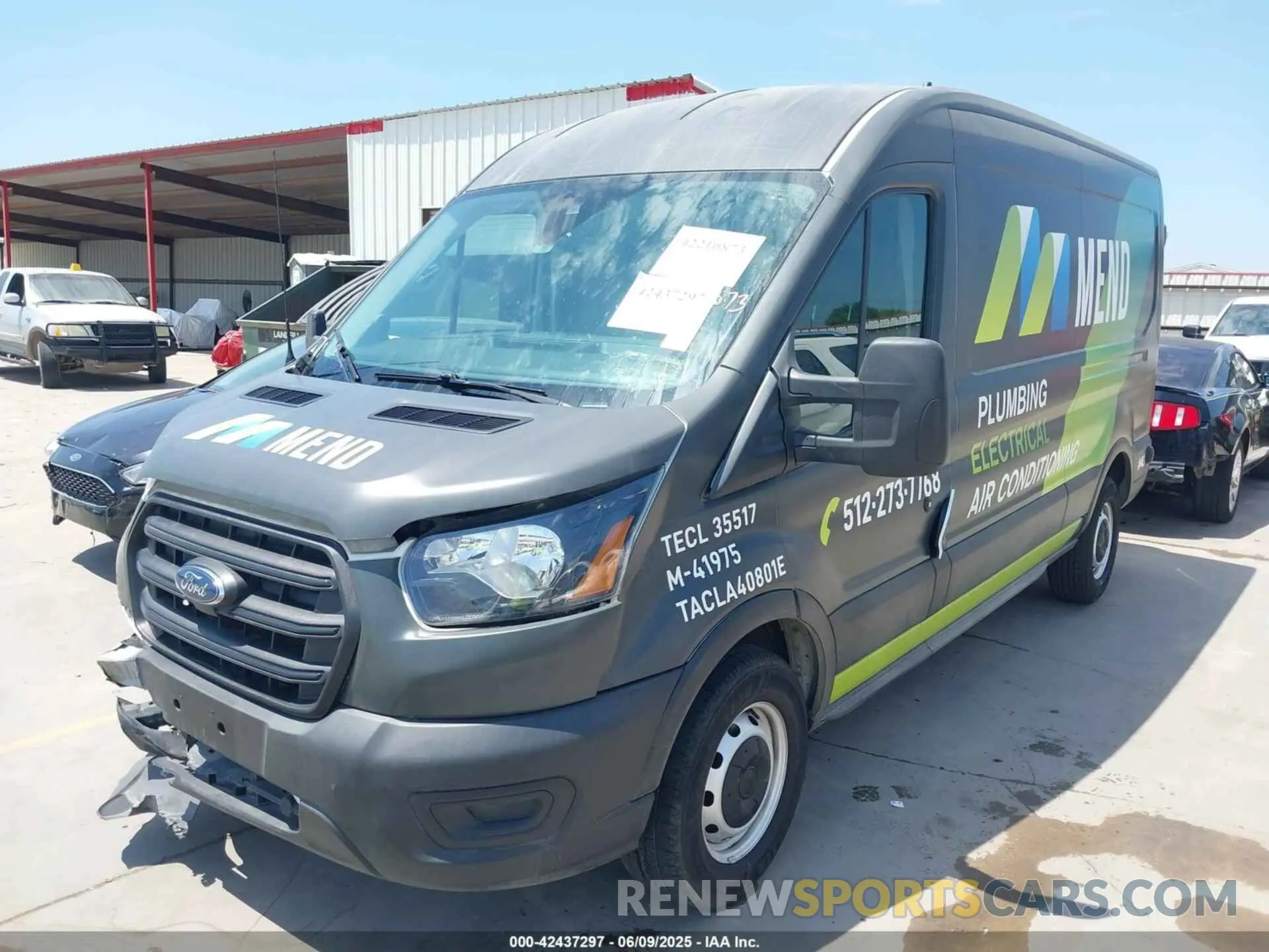 2 Photograph of a damaged car 1FTBR1C82LKB46155 FORD TRANSIT-250 2020