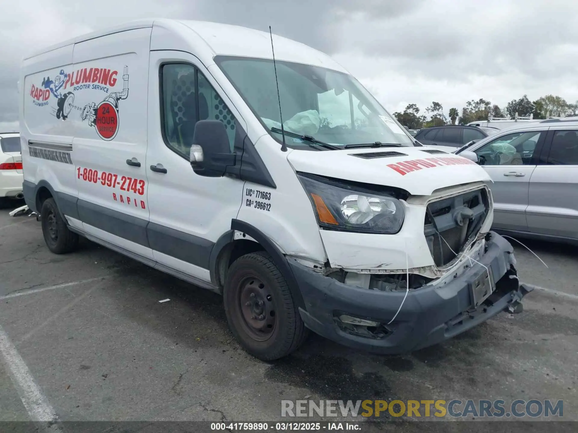 1 Photograph of a damaged car 1FTBR1C87MKA81434 FORD TRANSIT-250 2021