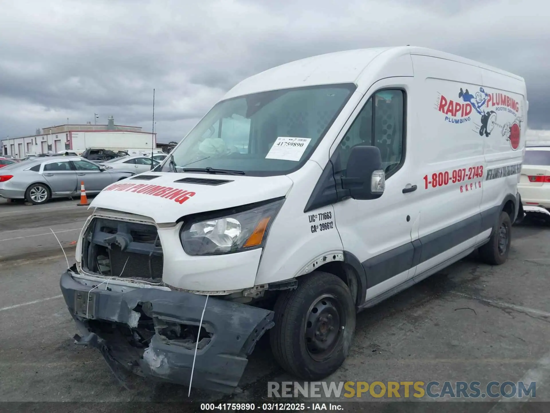 2 Photograph of a damaged car 1FTBR1C87MKA81434 FORD TRANSIT-250 2021