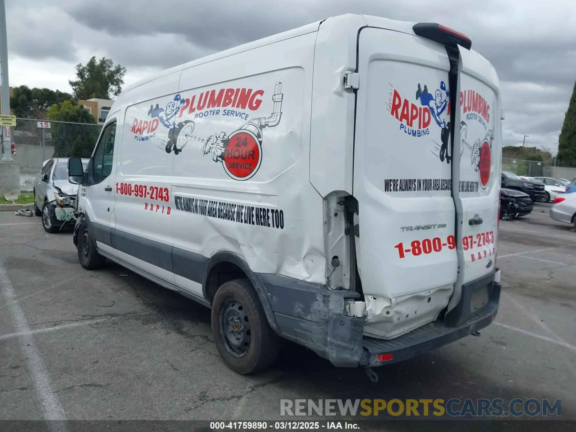 3 Photograph of a damaged car 1FTBR1C87MKA81434 FORD TRANSIT-250 2021