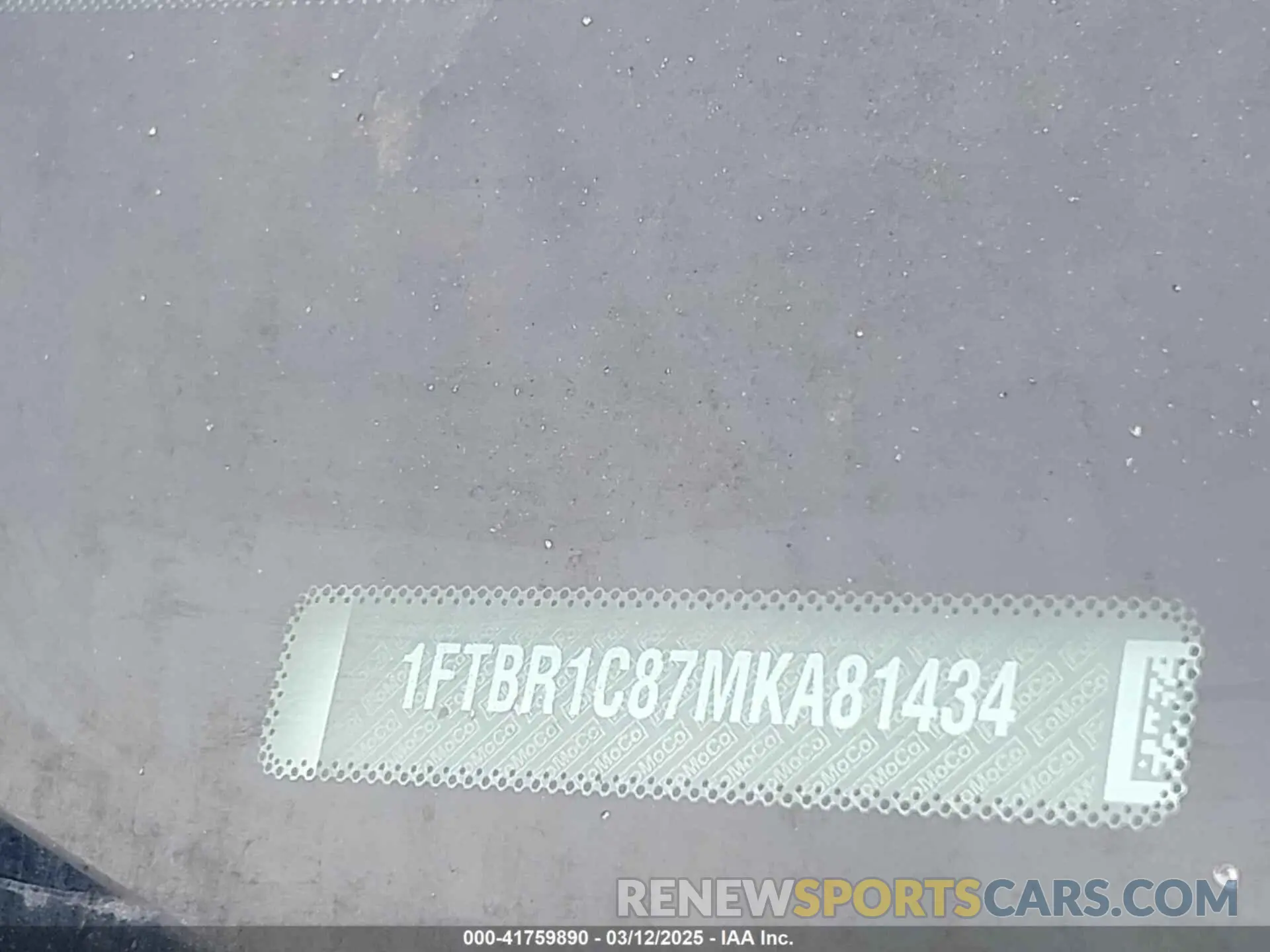 9 Photograph of a damaged car 1FTBR1C87MKA81434 FORD TRANSIT-250 2021