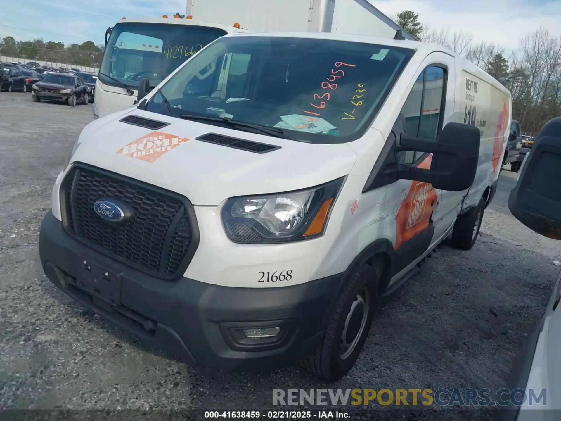 2 Photograph of a damaged car 1FTBR1Y81MKA76335 FORD TRANSIT-250 2021