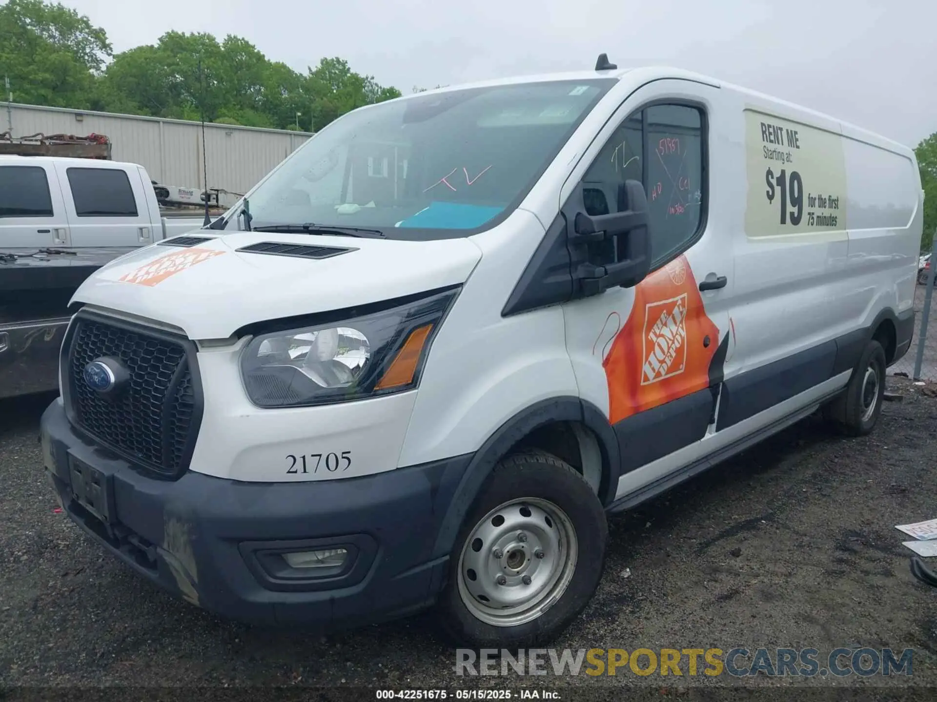 2 Photograph of a damaged car 1FTBR1Y87MKA76372 FORD TRANSIT-250 2021