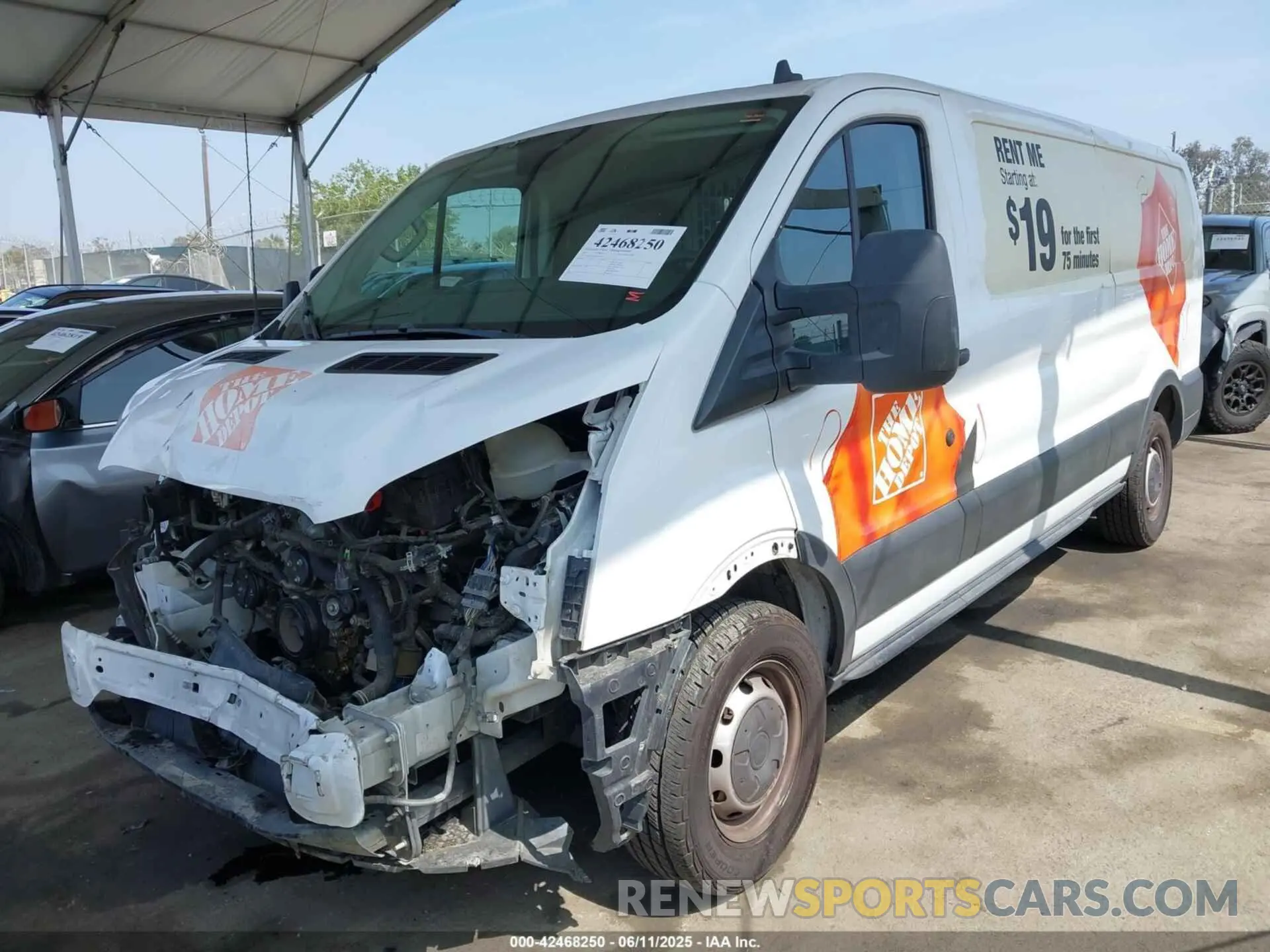 2 Photograph of a damaged car 1FTBR1Y89MKA76356 FORD TRANSIT-250 2021