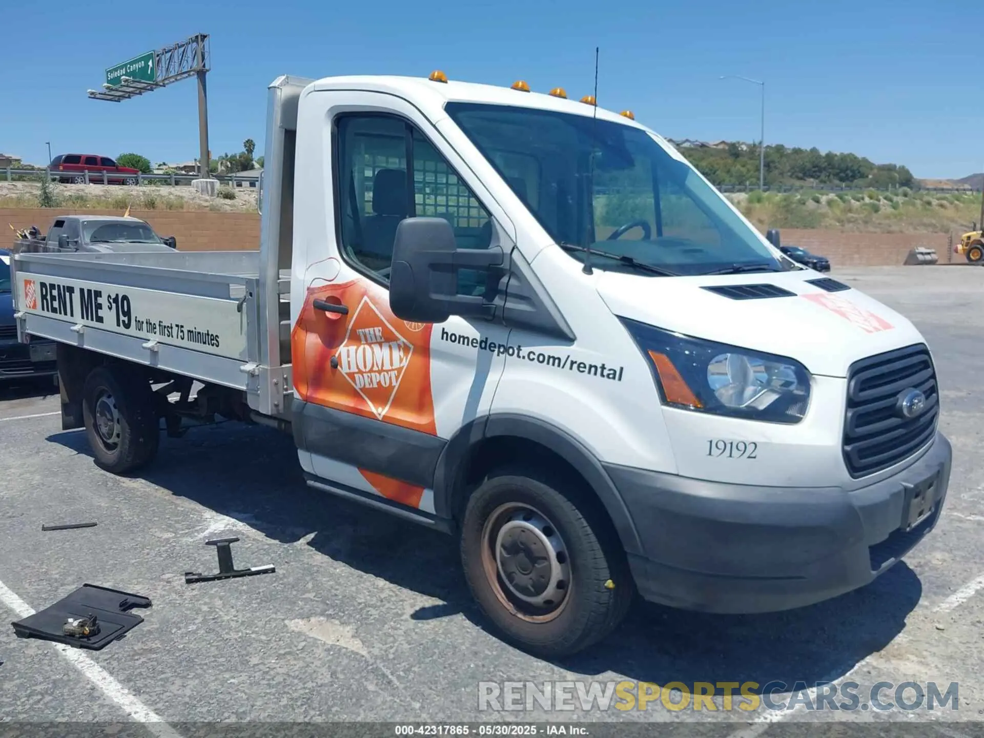 1 Photograph of a damaged car 1FDYR5ZM0KKA40755 FORD TRANSIT-250 CAB 2019